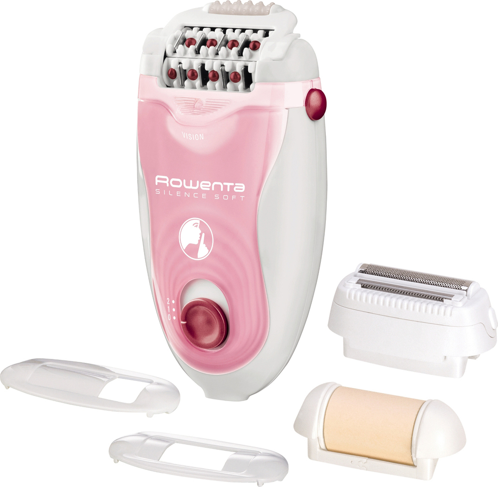 Epilator ROWENTA Silence Soft EP5640D1 (strujni, 24 pincete, 2 brzine, Micro Contact Technology, bijelo-rozi)-0