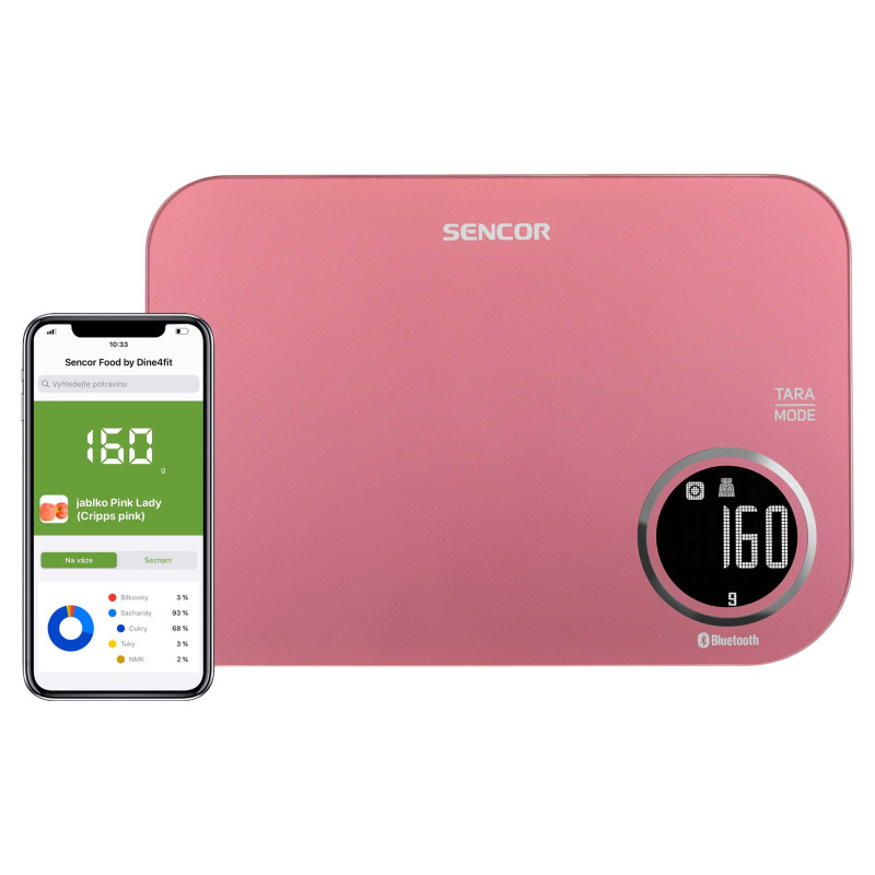 Sencor pametna bluetooth kuhinjska vaga SKS 7074RD-0