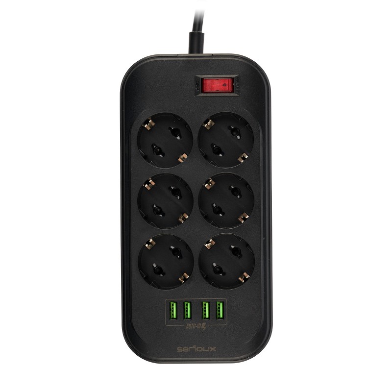 Serioux produžni kabel sa zaštitom SRXP-PS66B-0