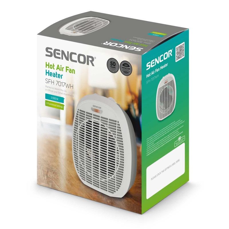Grijalica SENCOR GRIJALICA SFH 7017WH (1200/2000 W, termostat s varijabilnom kontrolom, funkcija hladnog zraka)-0