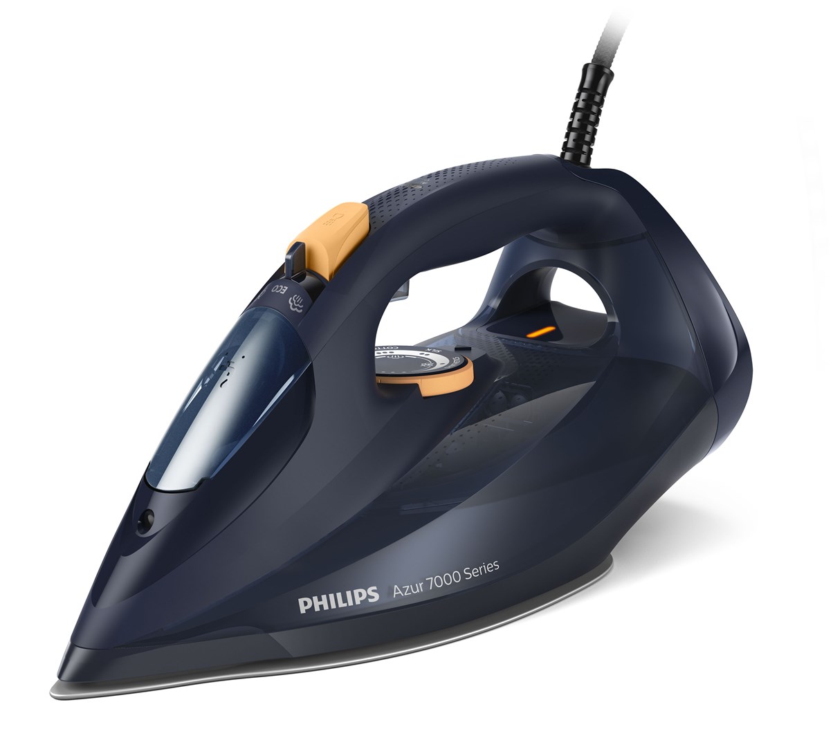Parno glačalo PHILIPS 7000 Series DST7060/20 (3000 W, 55 g/min, 300 ml, keramička ploča glačala SteamGlide Elite, plavo-žuto)-0