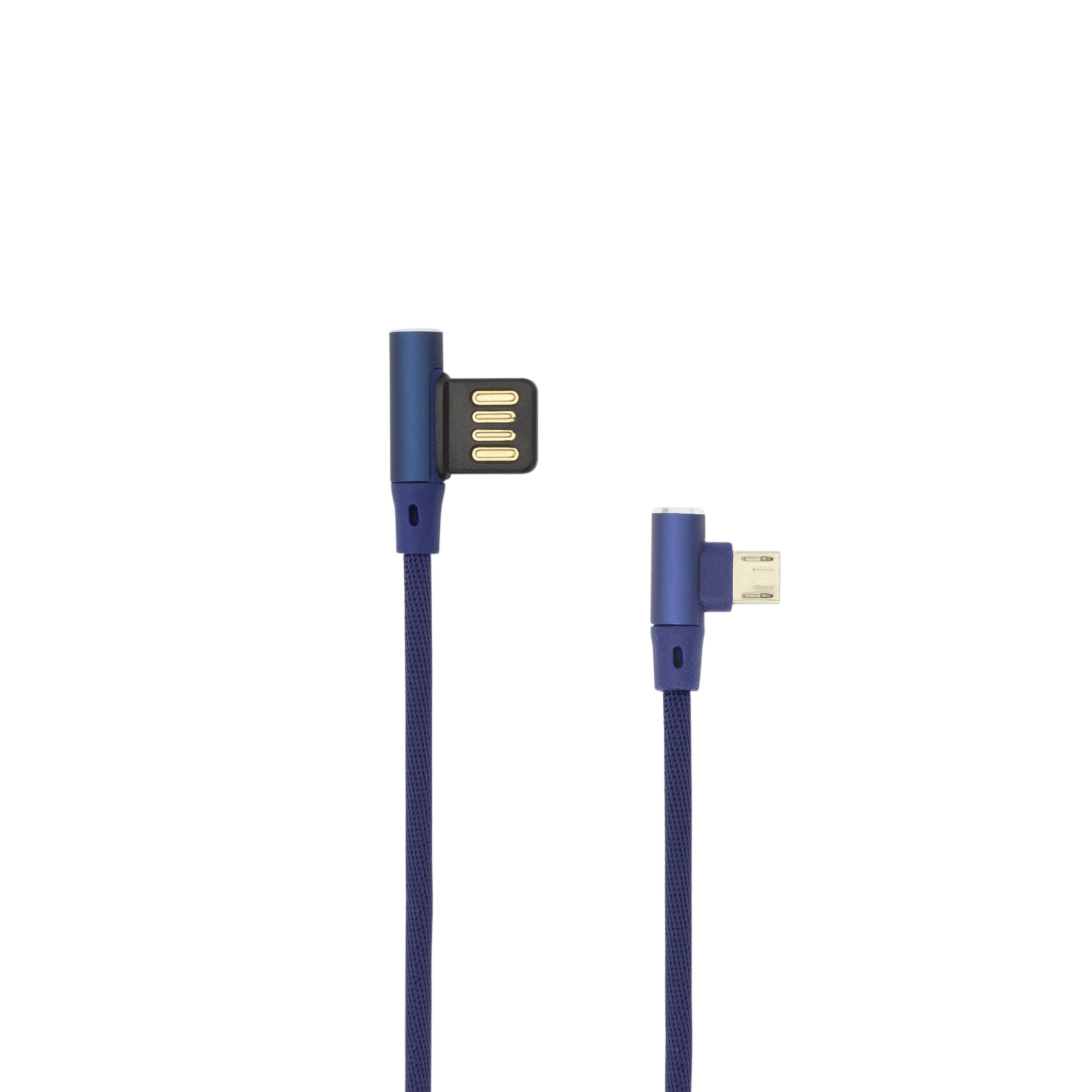 KABEL USB A Muški -> Micro USB Muški 90°, 1.5 m Plavi