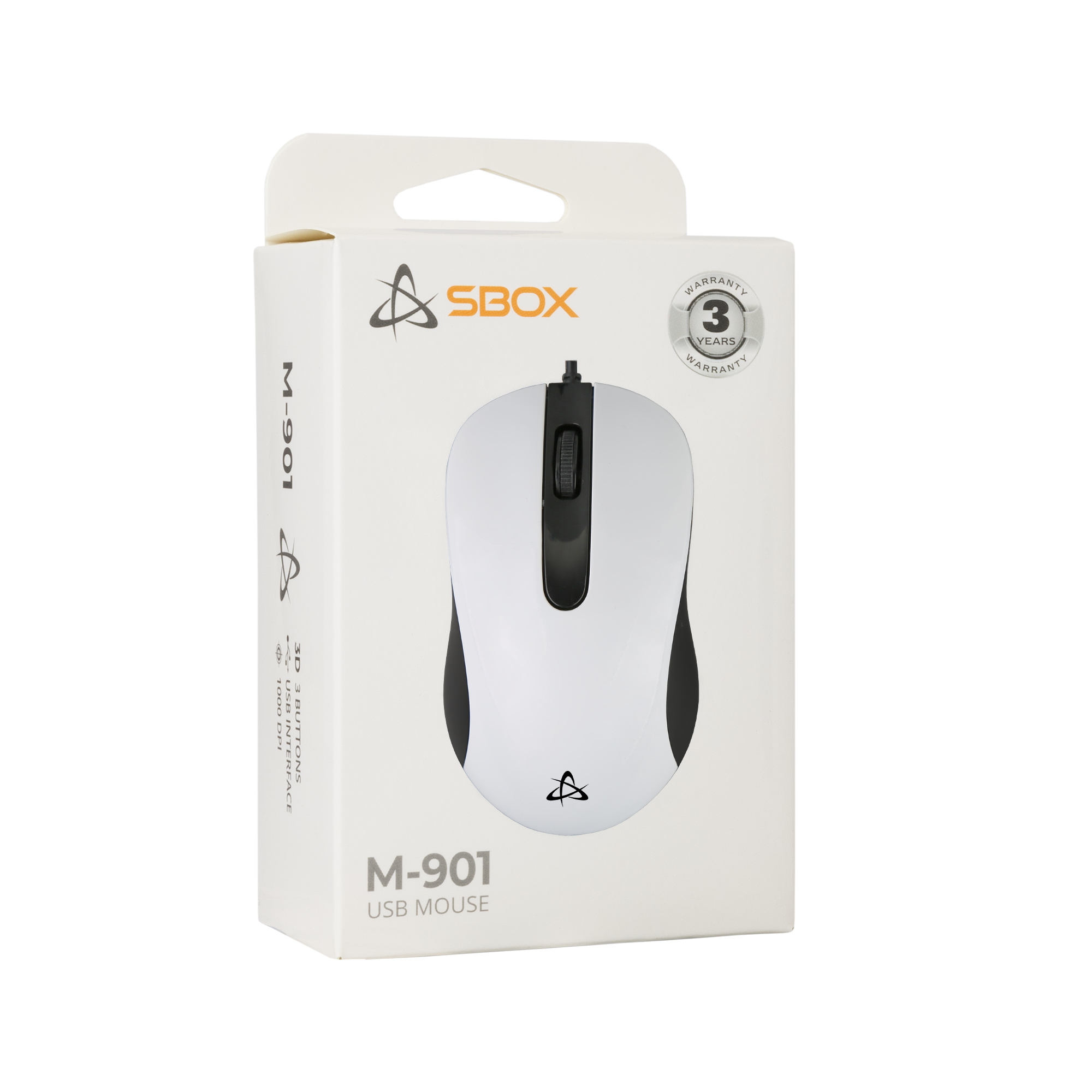 SBOX ŽIČANI MIŠ M-901 Bijeli-2