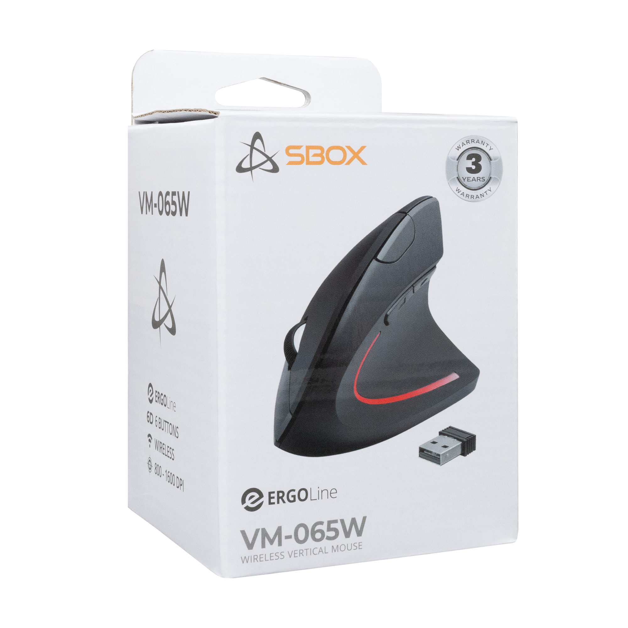 SBOX BEŽIČNI VERTIKALNI MIŠ VM-065W-6