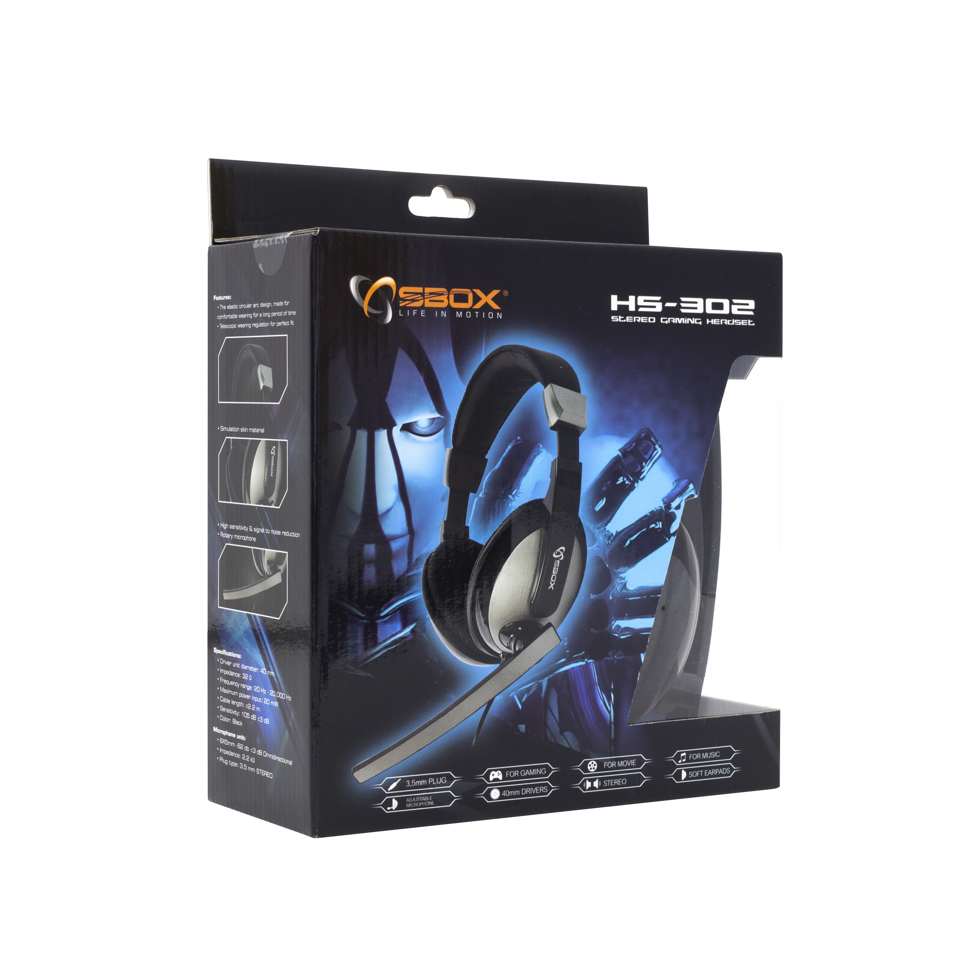 SBOX SLUŠALICE HS-302-4