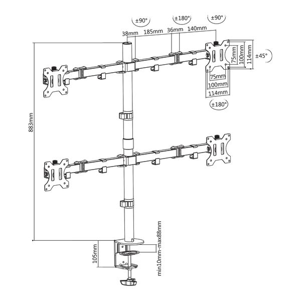 STOLNI STALAK SBOX LCD-352/4-1