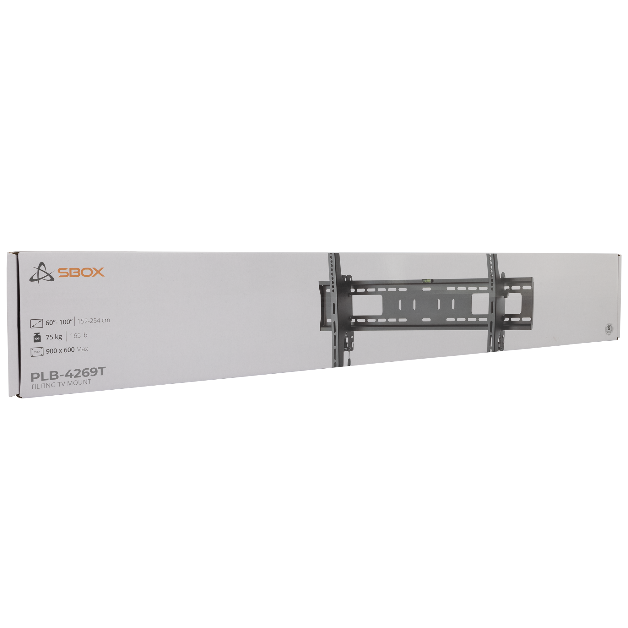 Nosač za TV zidni SBOX PLB-4269T (60"- 100", do 75 kg, nagib 5°/ -10°)-3