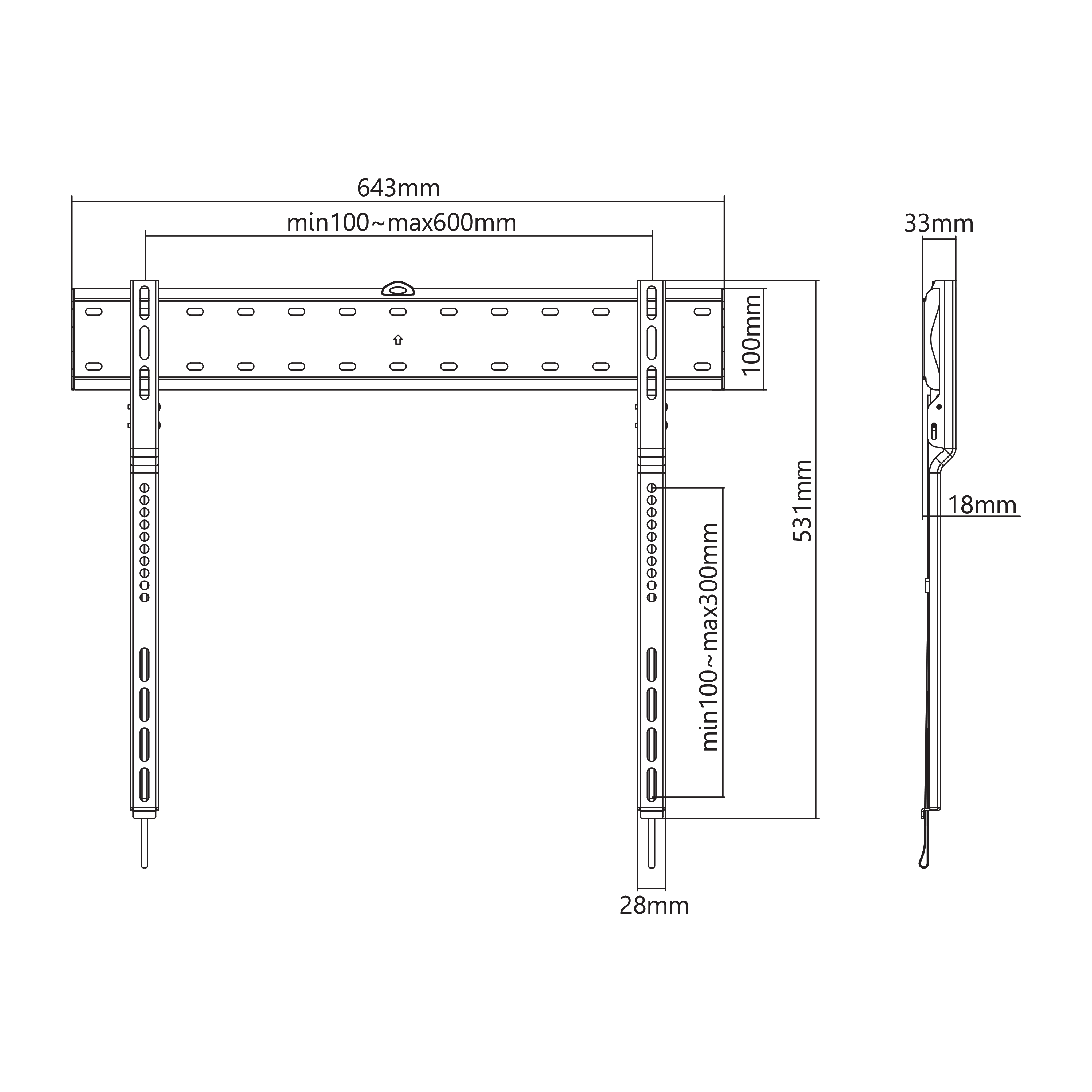 Nosač za TV zidni SBOX PLB-7036F (43"- 80", do 40 kg)-9