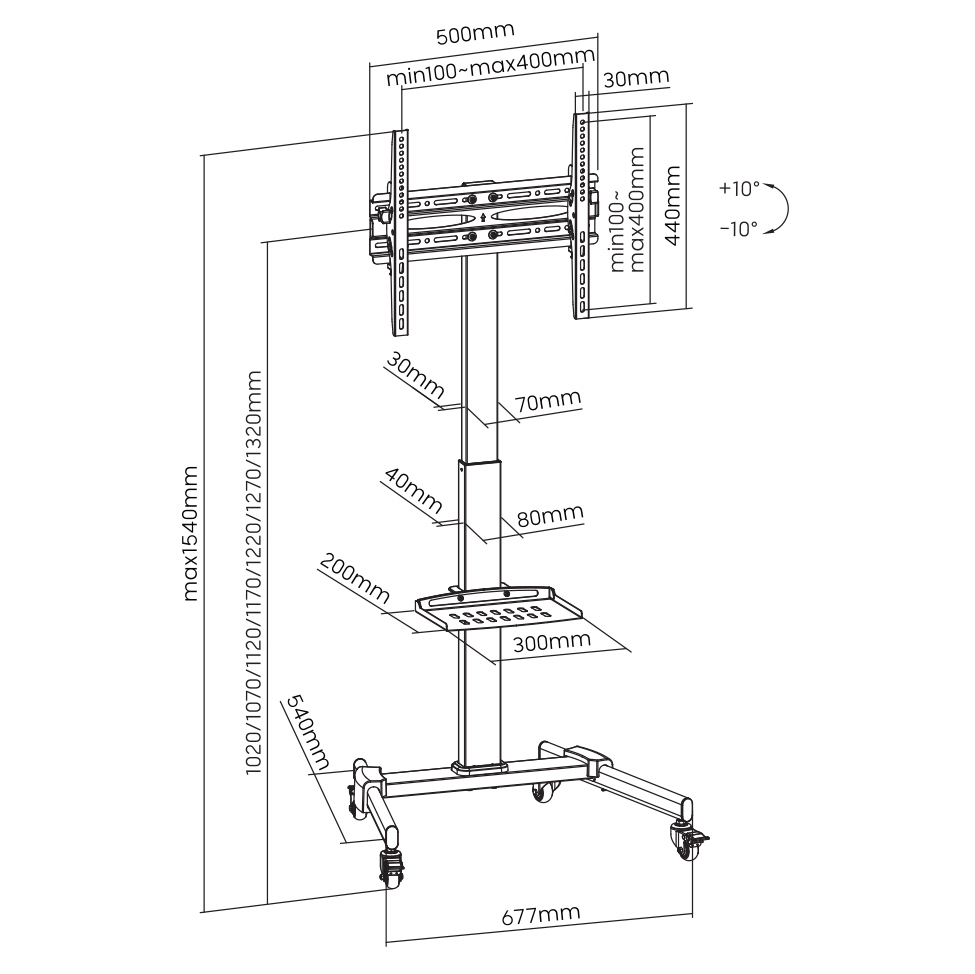 PODNI MOBILNI STALAK SBOX FS-224-9