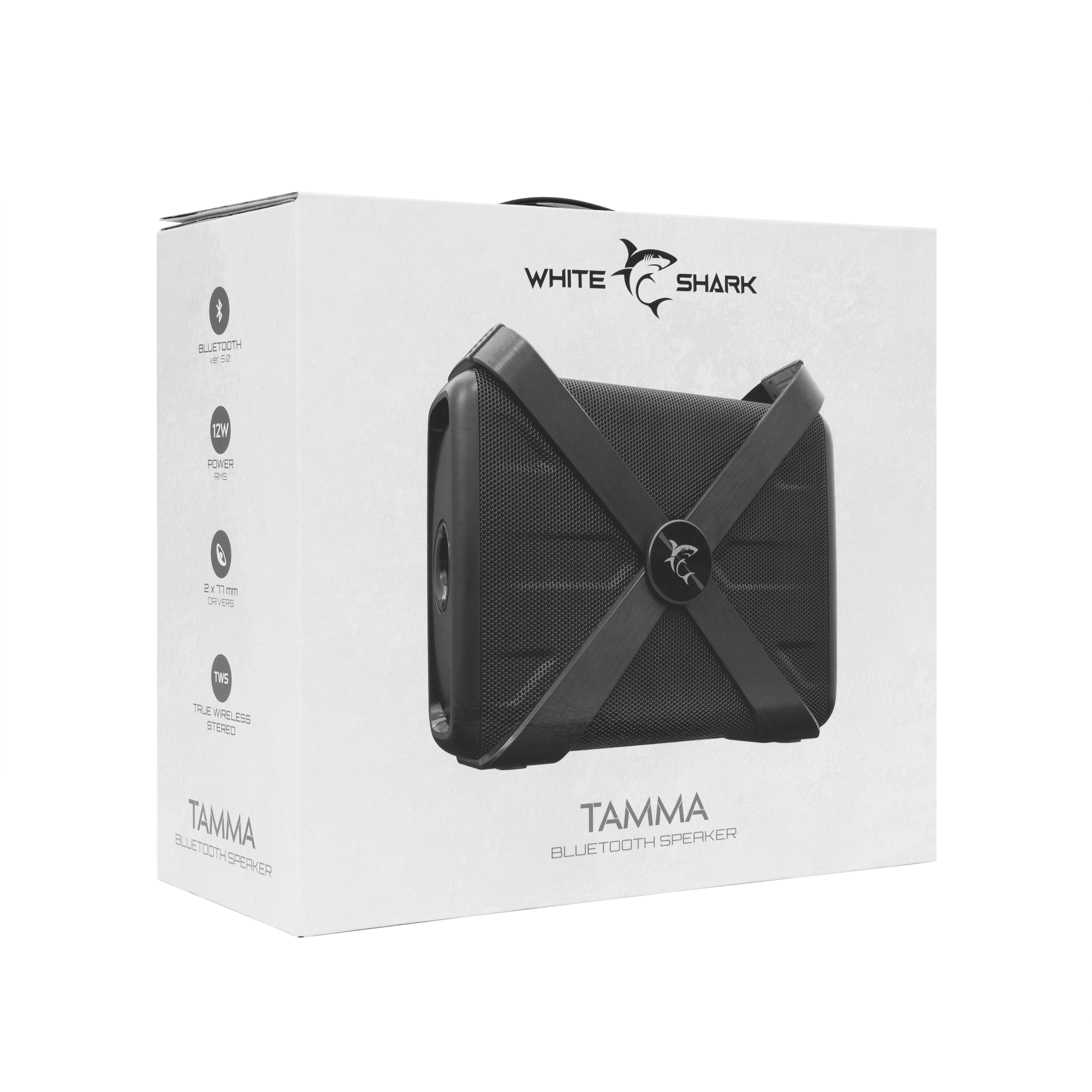 Prijenosni zvučnik WHITE SHARK GBT-58 Tamma, bežični, bluetooth, 12W crni-7