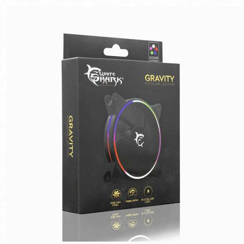 Ventilator za kućište WHITE SHARK 1250-02B-F Gravity, 120mm, RGB crni-1