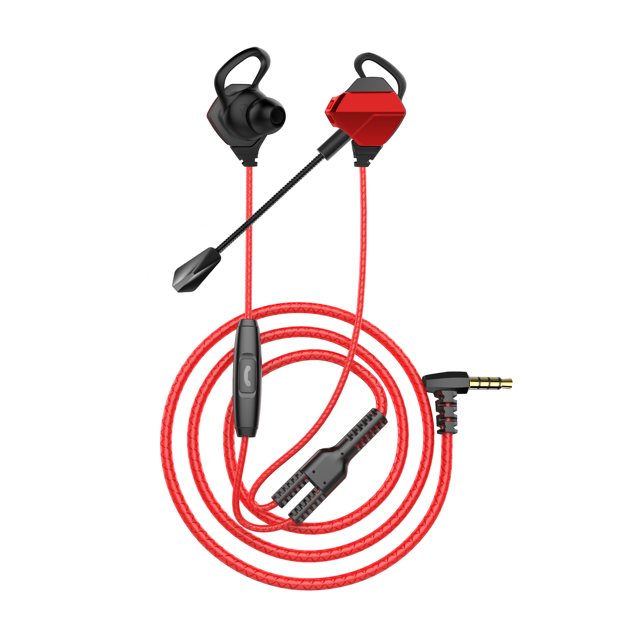 Slušalice s mikrofonom WHITE SHARK GE-536 EAGLE, in-ear, žičane, gaming, PC, PS4, Xbox crno-crvene-1