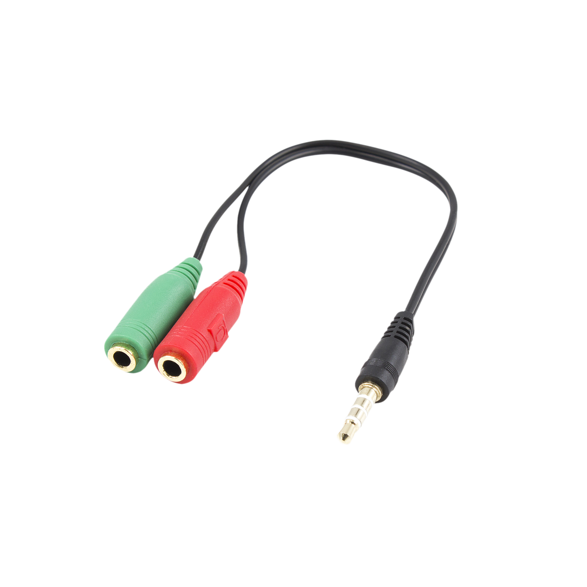 White Shark KABEL 3,5mm x2 F. 3Pin - 3,5mm M. 4Pin 0,2M-3