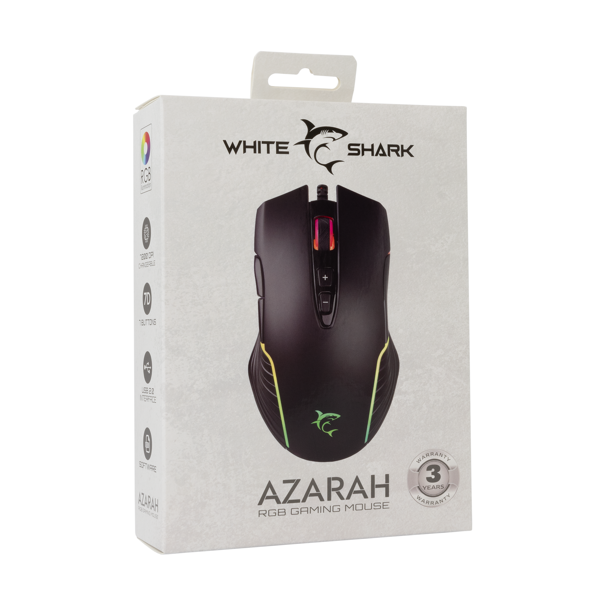 Miš WHITE SHARK GM-5003 AZARAH RGB, 6.400 dpi-5
