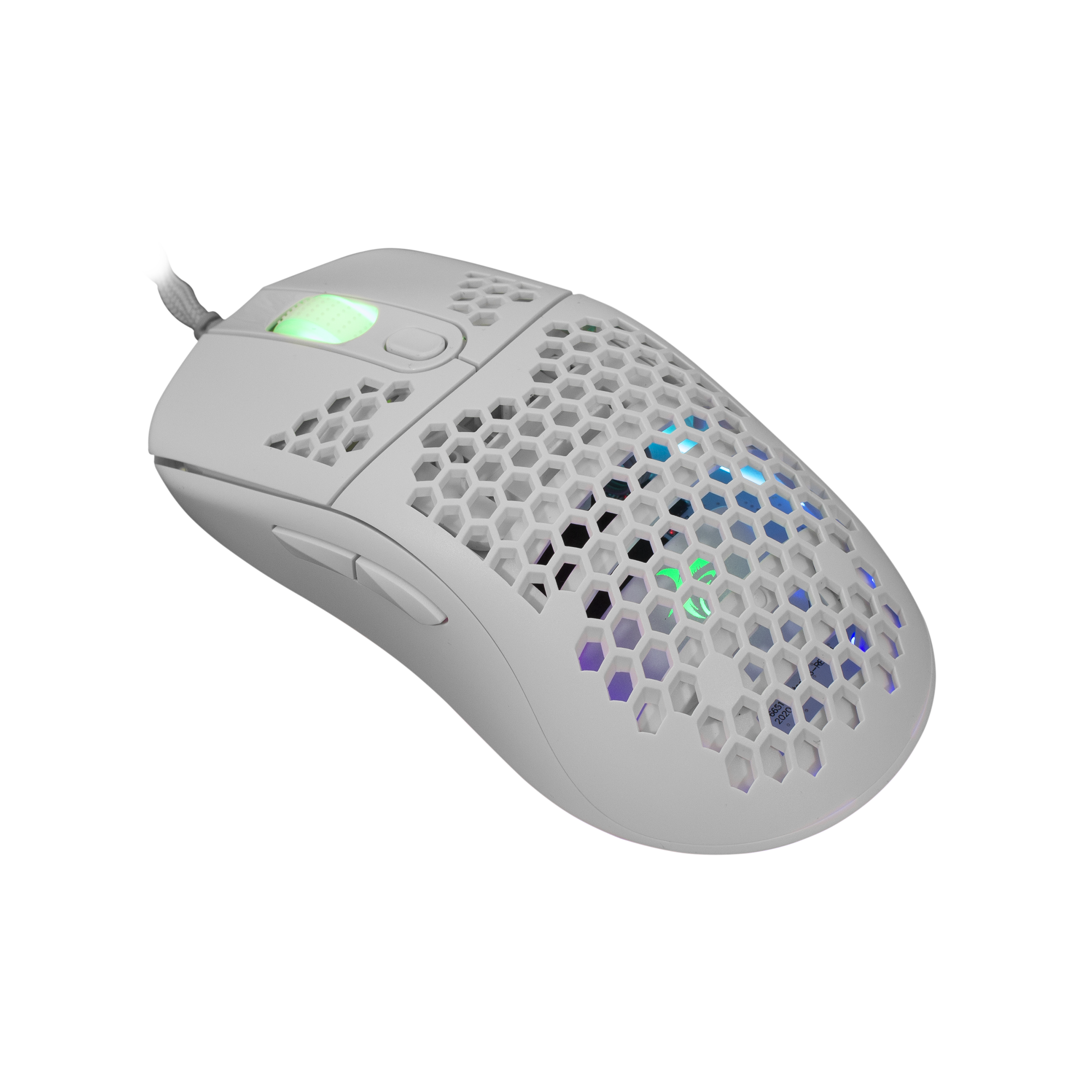 Miš WHITE SHARK GM-5007 GALAHAD, žičani, gaming, 6400DPI, RGB bijeli-1