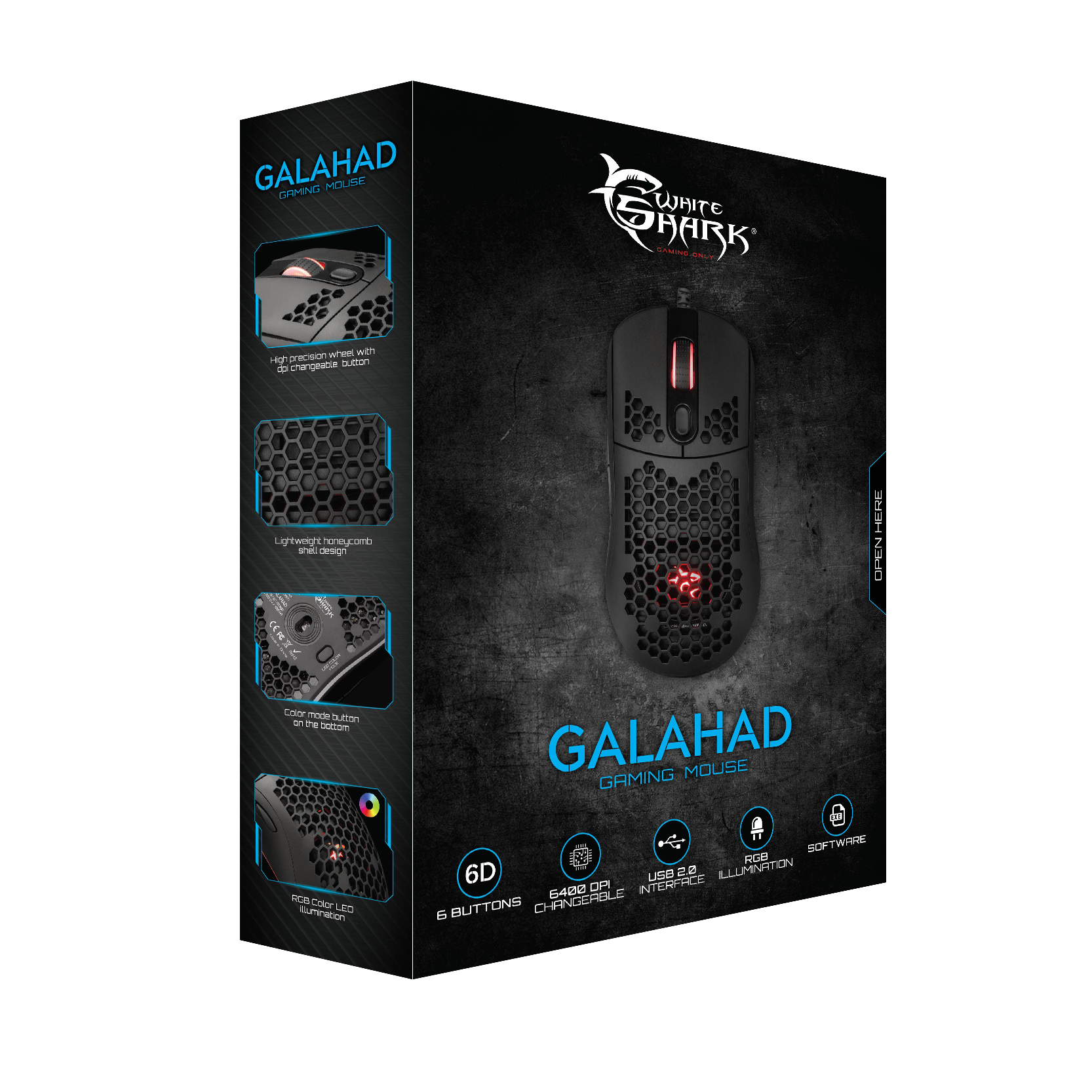 Miš WHITE SHARK GM-5007 GALAHAD, žičani, gaming, 6400DPI, RGB crni-20