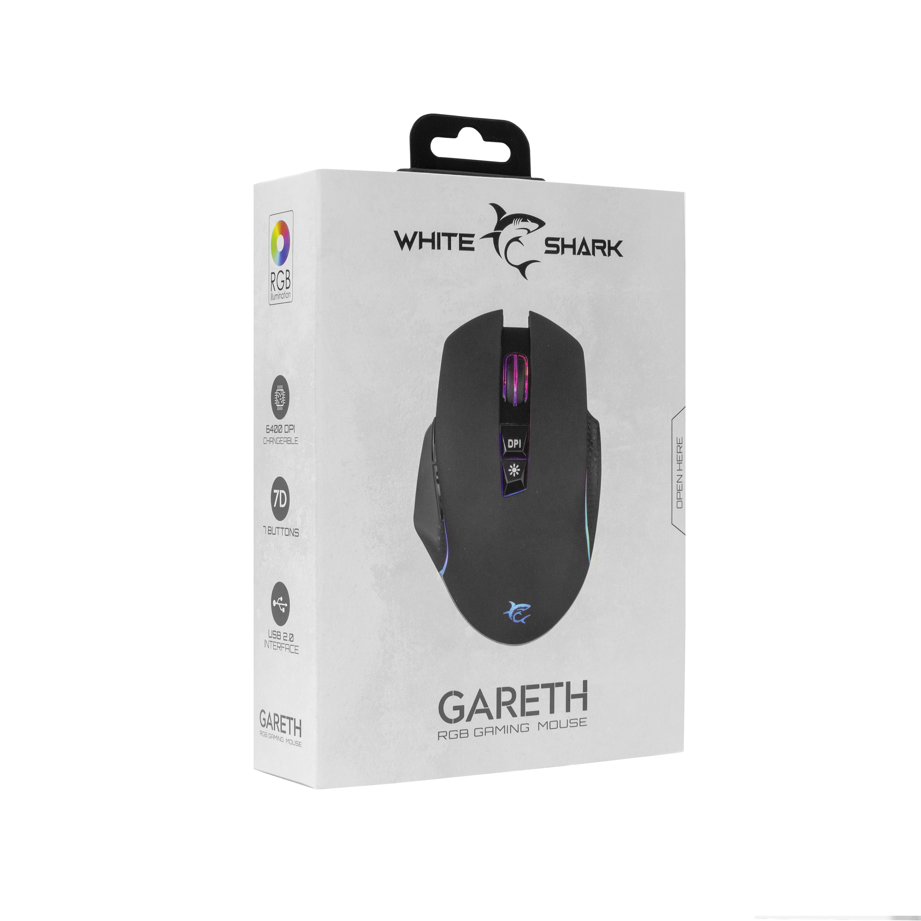 Miš WHITE SHARK GM-5009 GARETH, žičani, gaming, 6400DPI, RGB crni-13