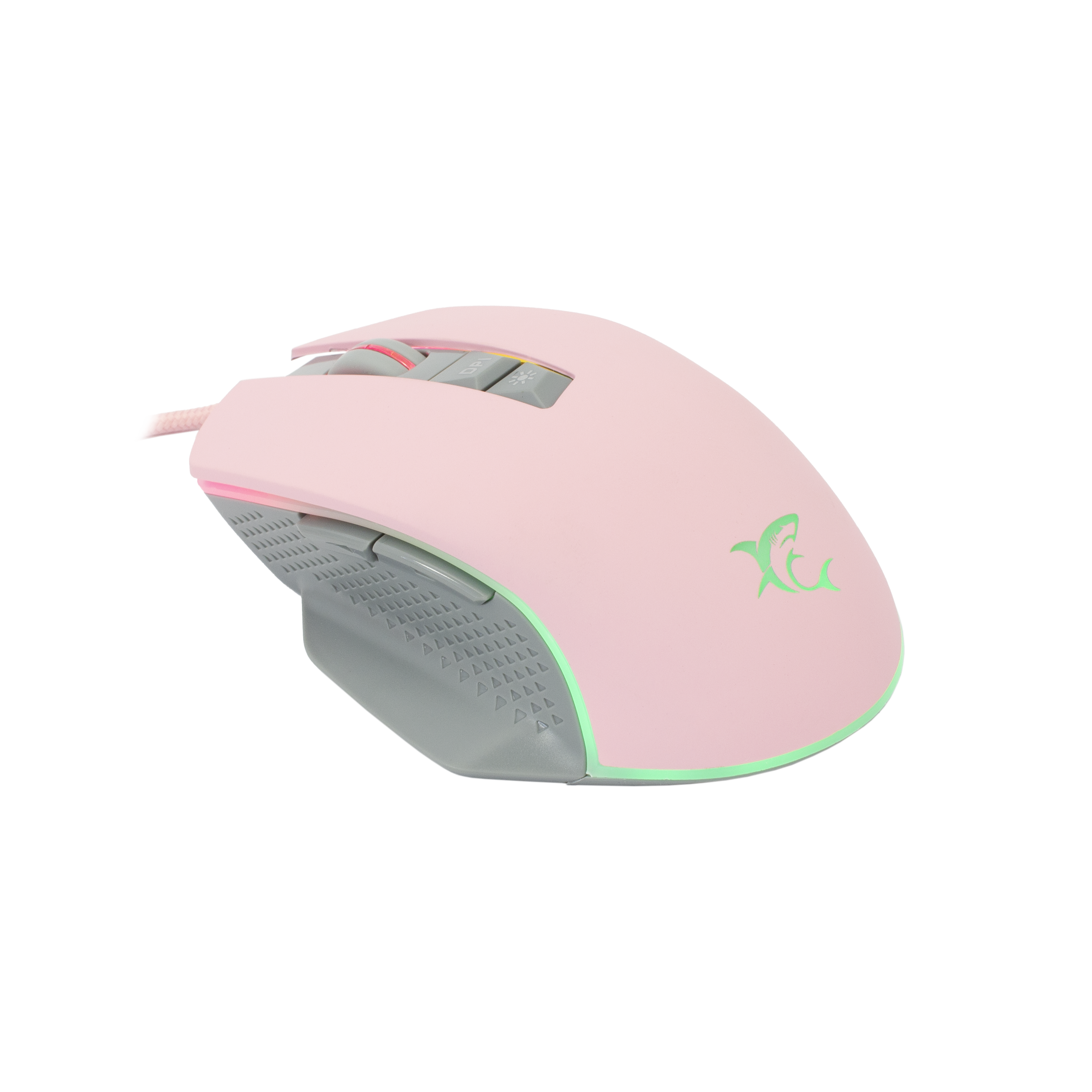 Miš WHITE SHARK GM-5009 GARETH, žičani, gaming, 6400DPI, RGB, rozi-1