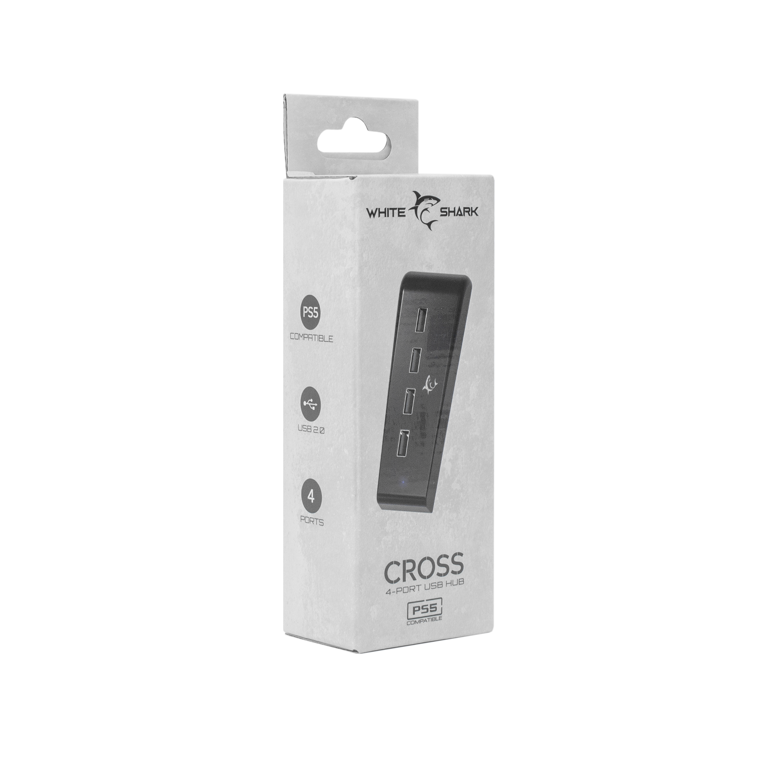USB HUB s 4 porta WHITE SHARK PS5-0576 CROSS, za PS5-2