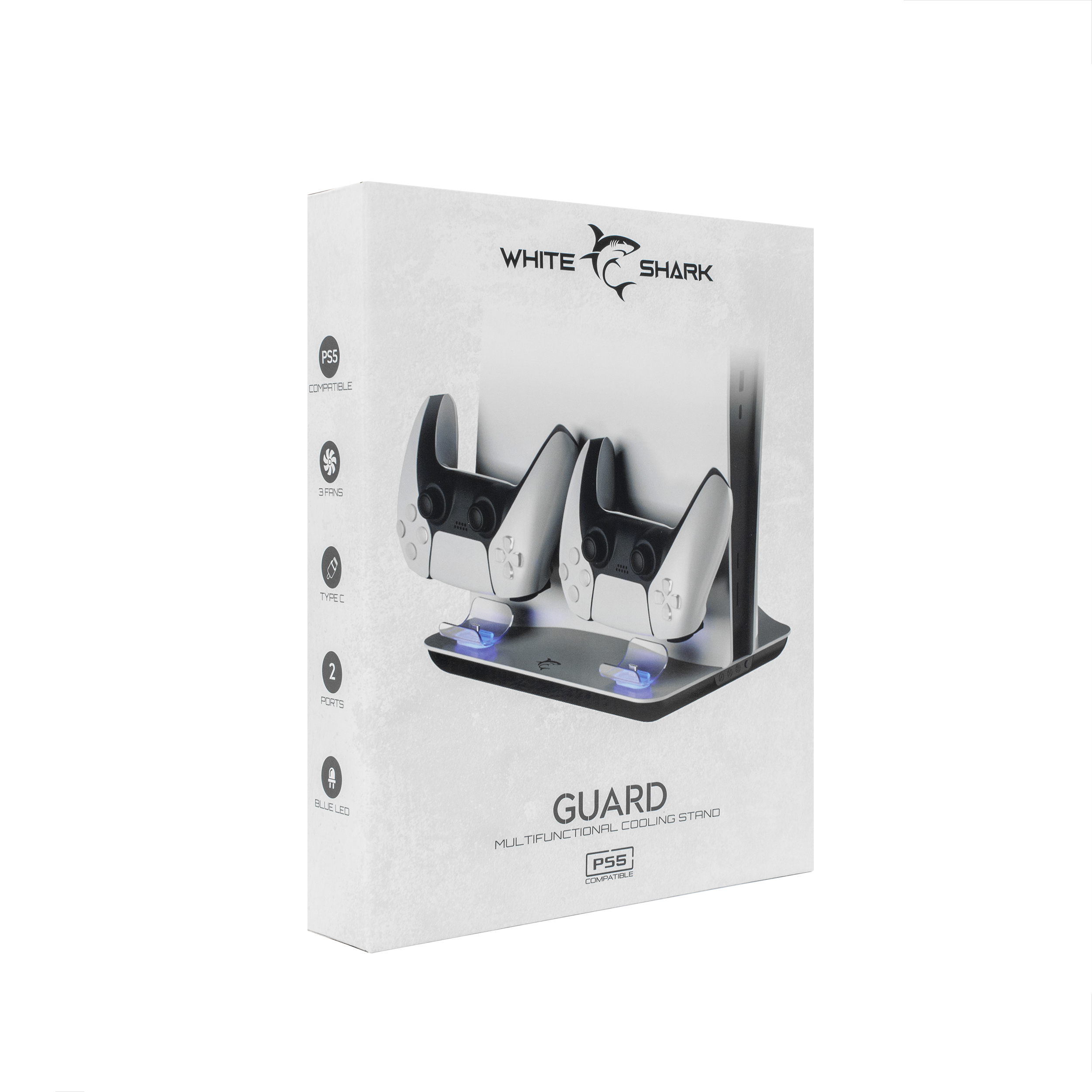 Hladnjak za PS5 WHITE SHARK PS5-05102 Guard + punjač za 2 kontrolera-7