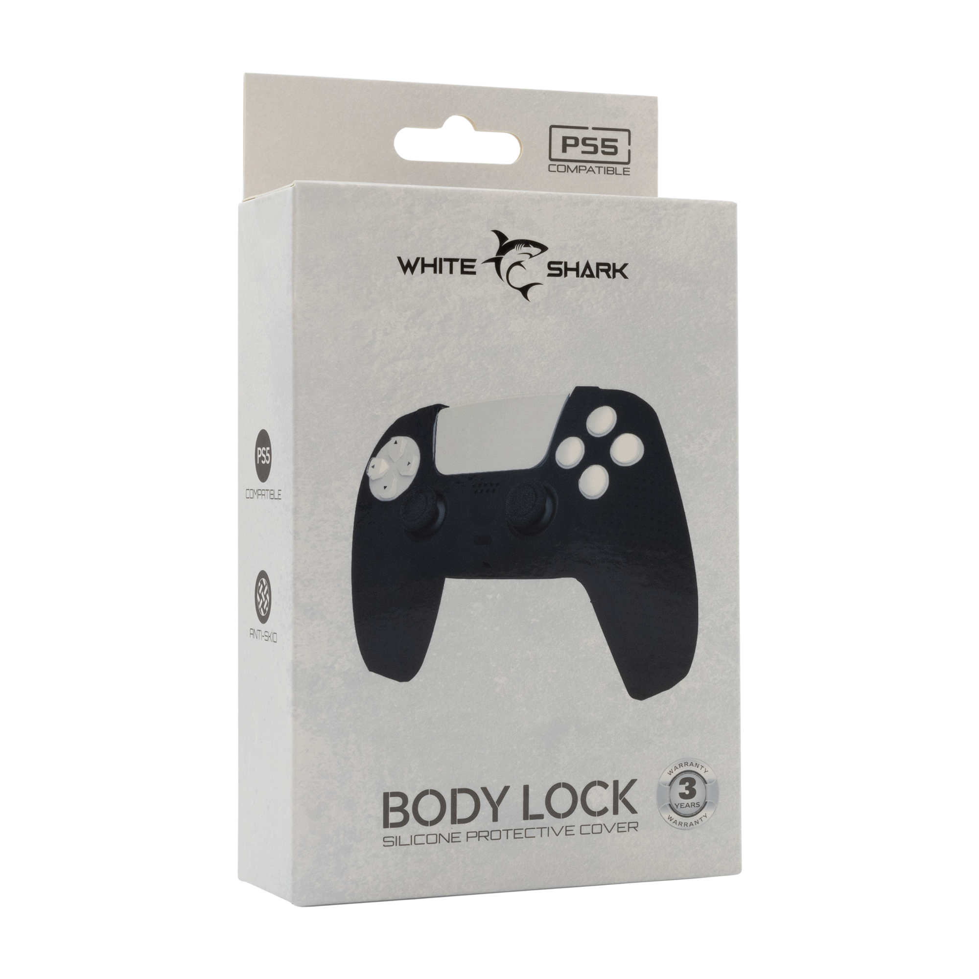 White Shark PS5 SILICONE CASE PS5-541 BODY LOCK Crni-3