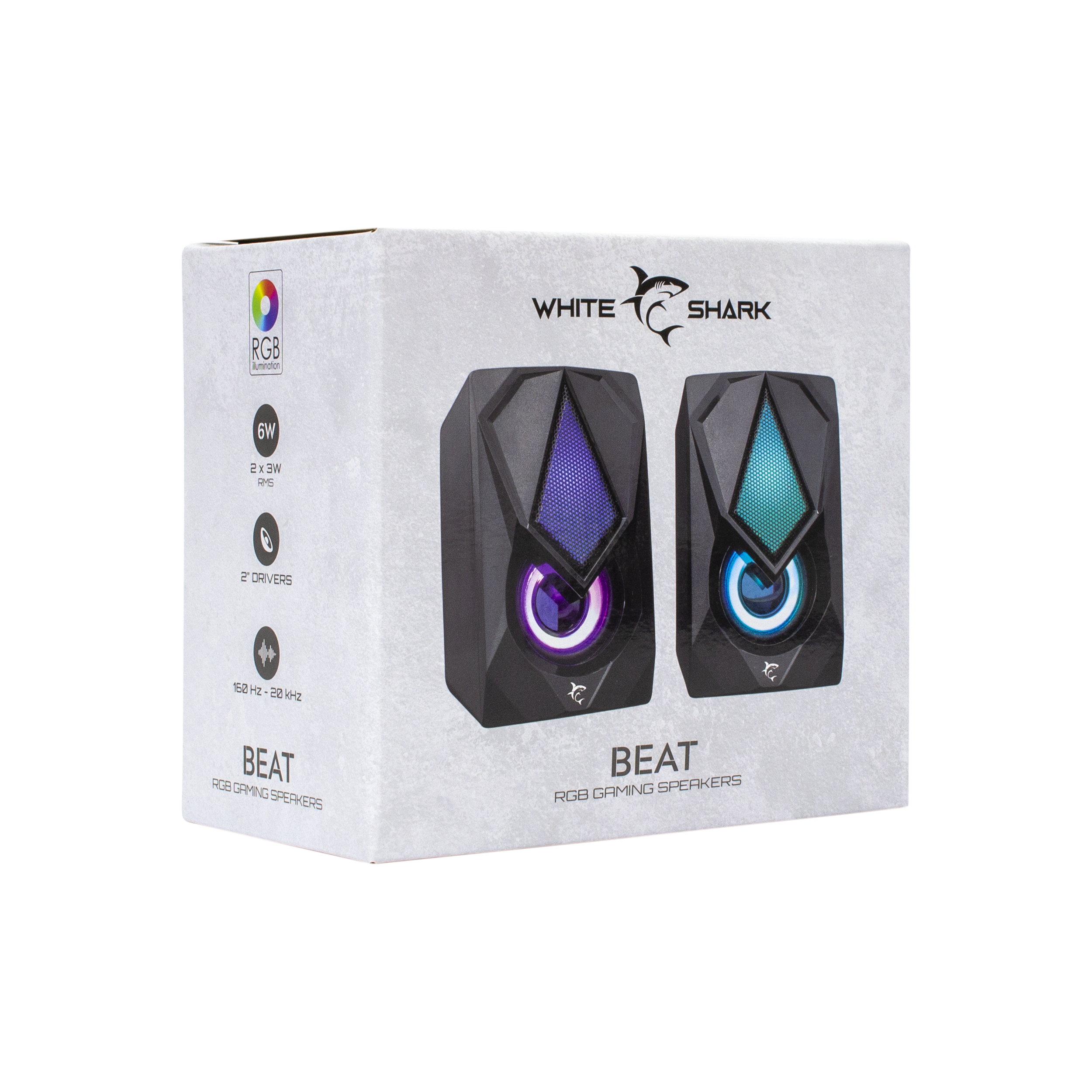 Zvučnici WHITE SHARK GSP-619 Beat, 6W, 2.0, LED crni-6