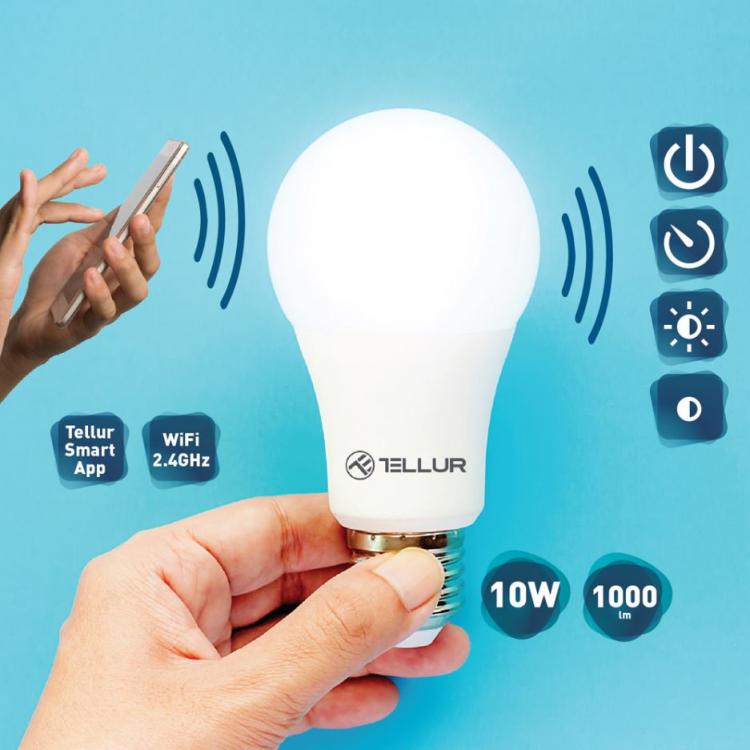 TELLUR ŽARULJA WIFI, E27, 10W bijela/WARM-1