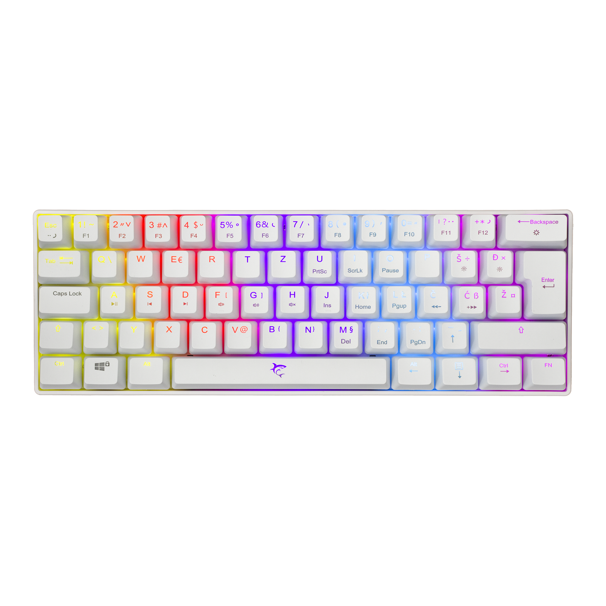 Tipkovnica WHITE SHARK GK-2022 SHINOBI Bijela - Mehanicka / HR - PLAVI.SW-9