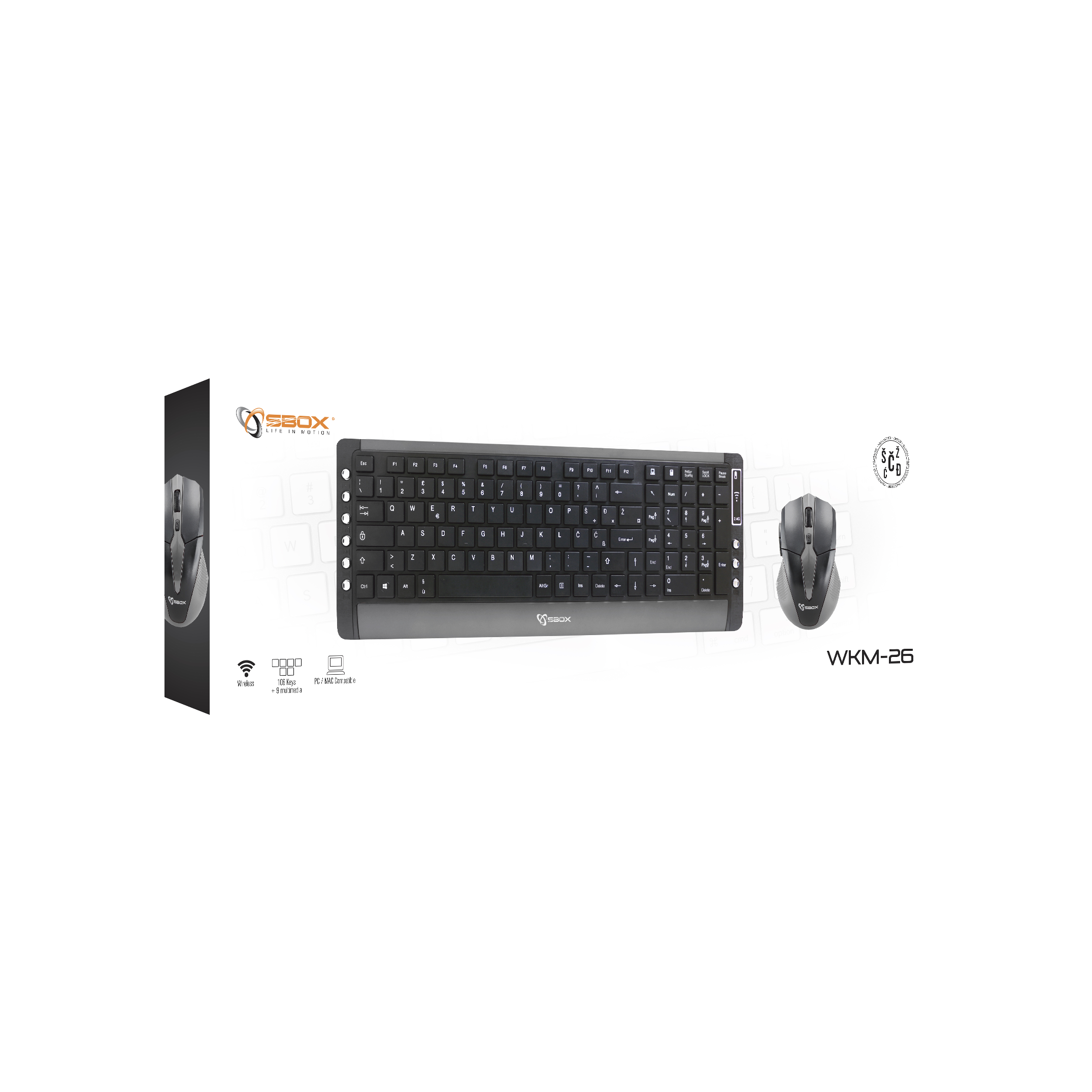 SBOX TIPKOVNICA + MIŠ WKM-26 / US-4