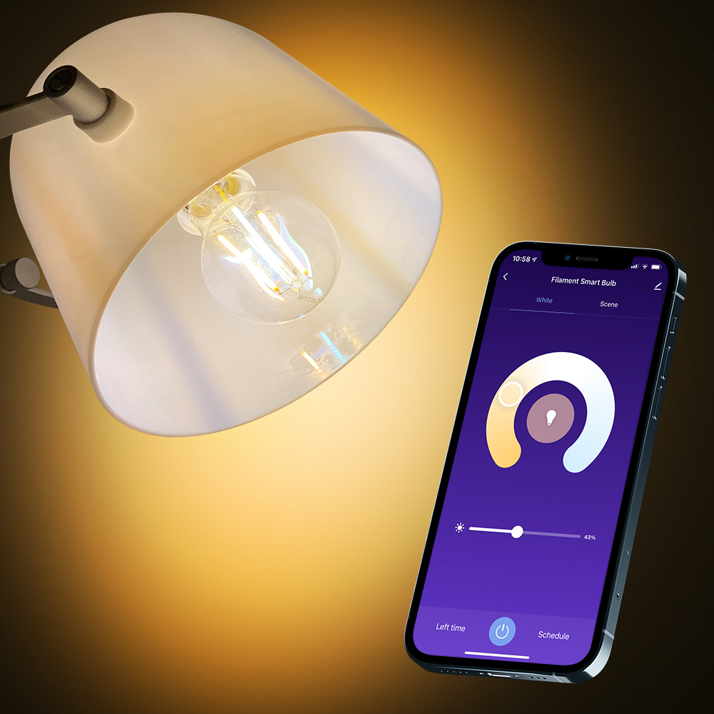 Lampa TELLUR SMART WIFI FILAMENT BULB E27 6W bijela/WARM DIMMER-9