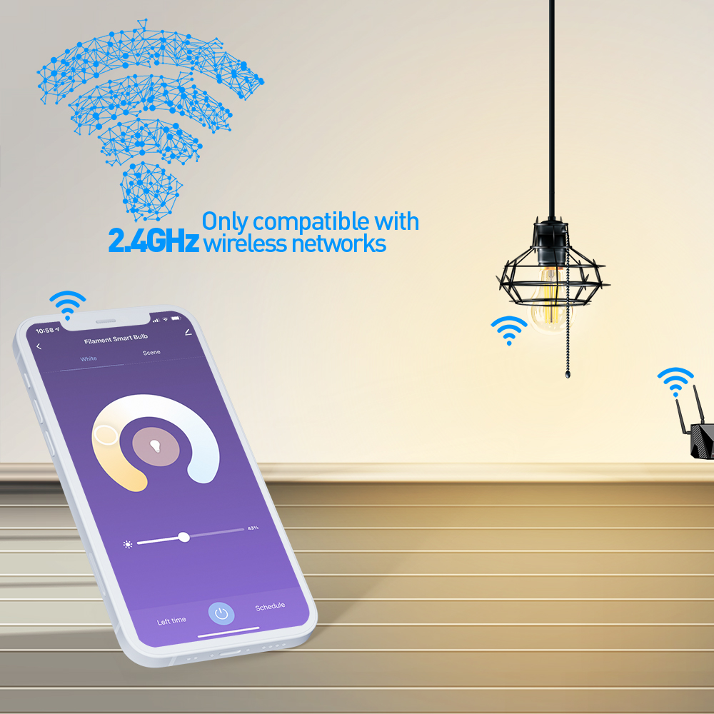 Lampa TELLUR SMART WIFI FILAMENT BULB E27 6W bijela/WARM DIMMER-11