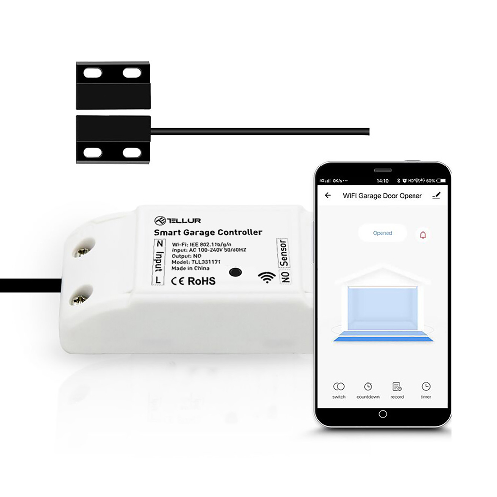 TELLUR SMART WIFI GARAGE DOOR CONTROL KIT bijela-0