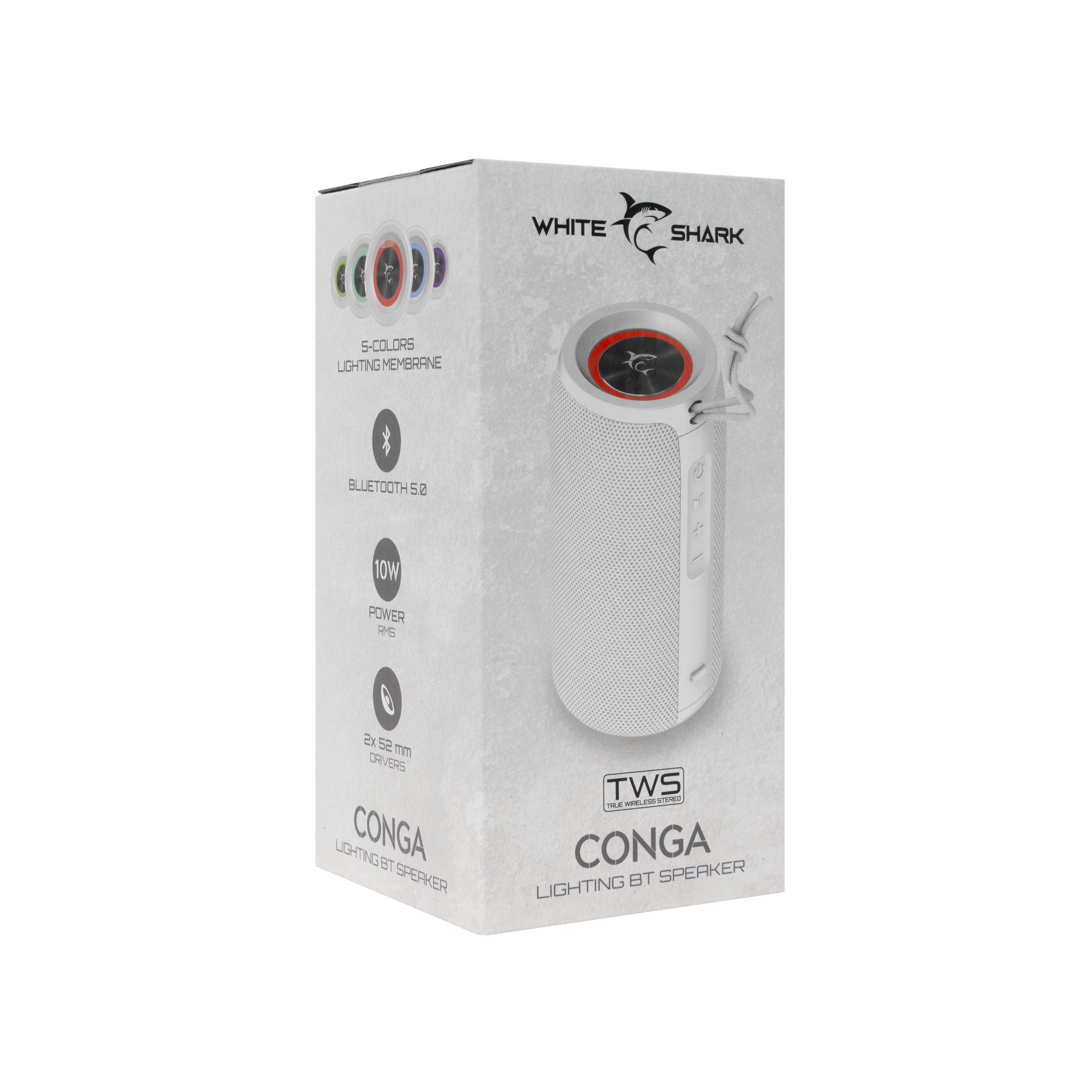 Prijenosni zvučnik WHITE SHARK GBT-808 CONGA Bluetooth bijeli-6