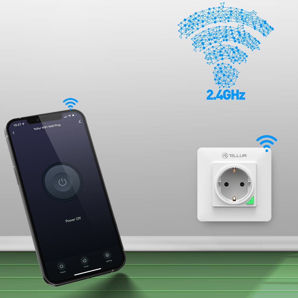 TELLUR SMART WIFI ZIDNA UTIČNICA, 3000W, 16A bijela-6