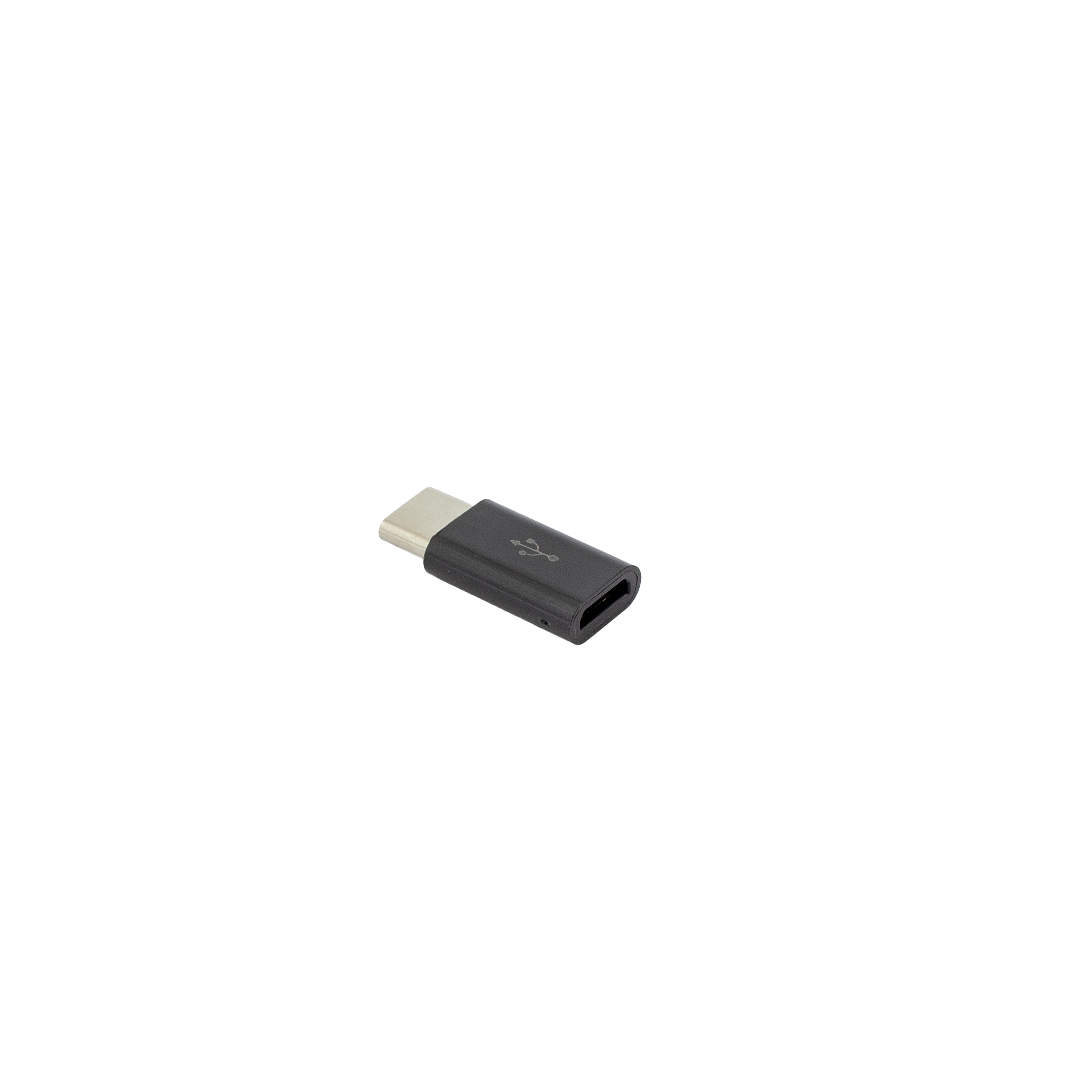 ADAPTER MICRO USB 2.0 Ženski -> TYPE-C Muški Crni / RETAIL