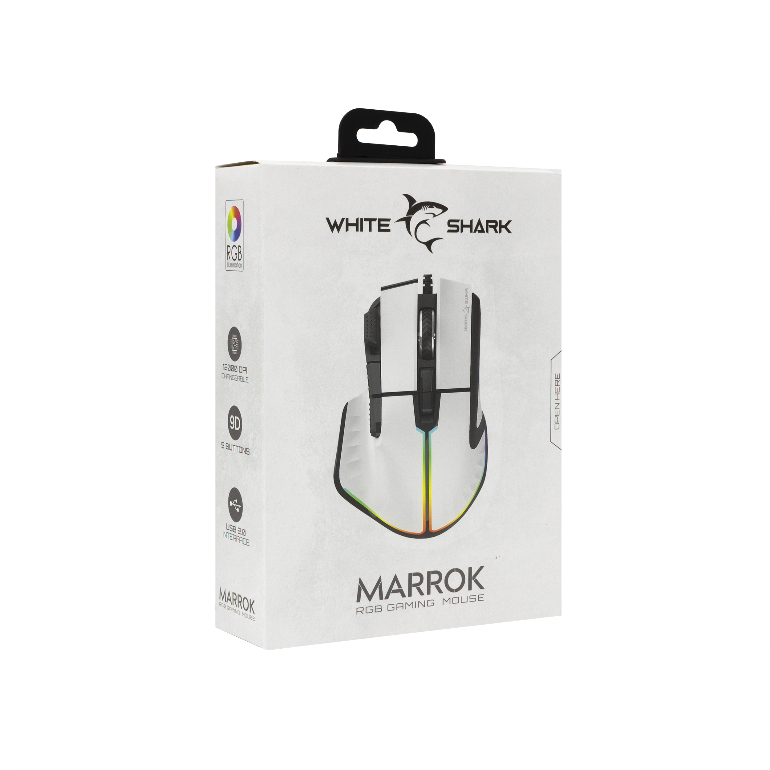 Miš WHITE SHARK GM-9006 MARROK bijeli RGB / 12.000 dpi-11