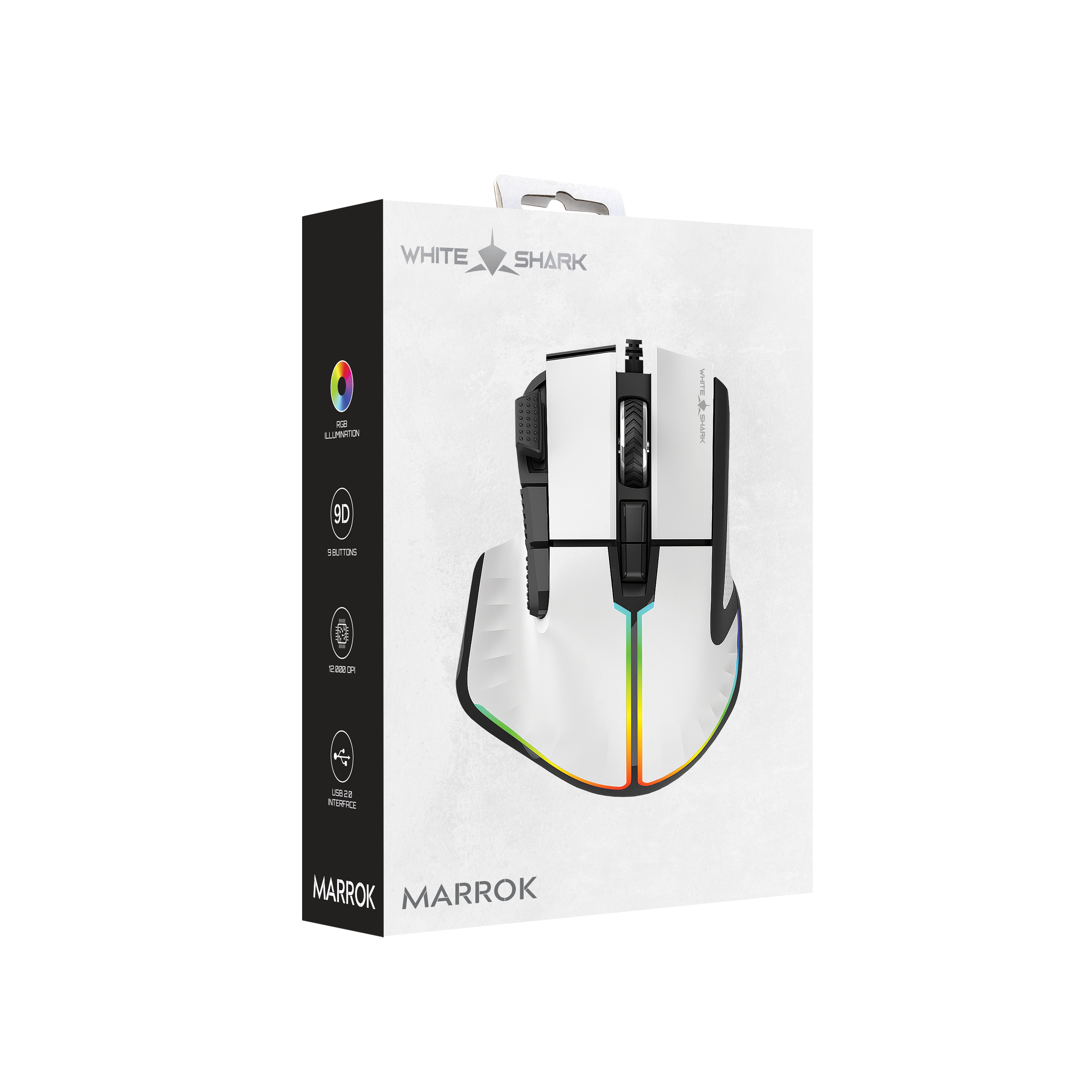 Miš WHITE SHARK GM-9006 MARROK bijeli RGB / 12.000 dpi-18