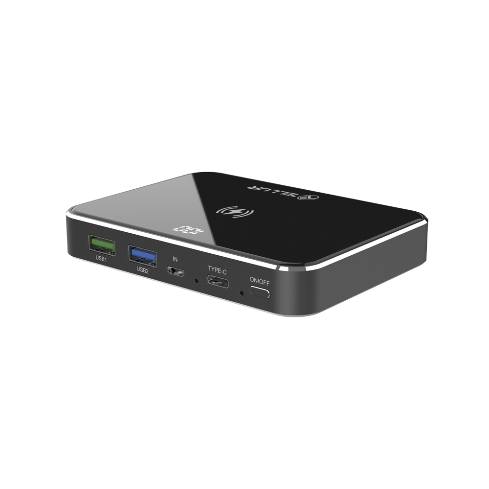 Power bank TELLUR GPD100 Graphene 10000mAh Qi + 2xQC3.0 + PD crni-0