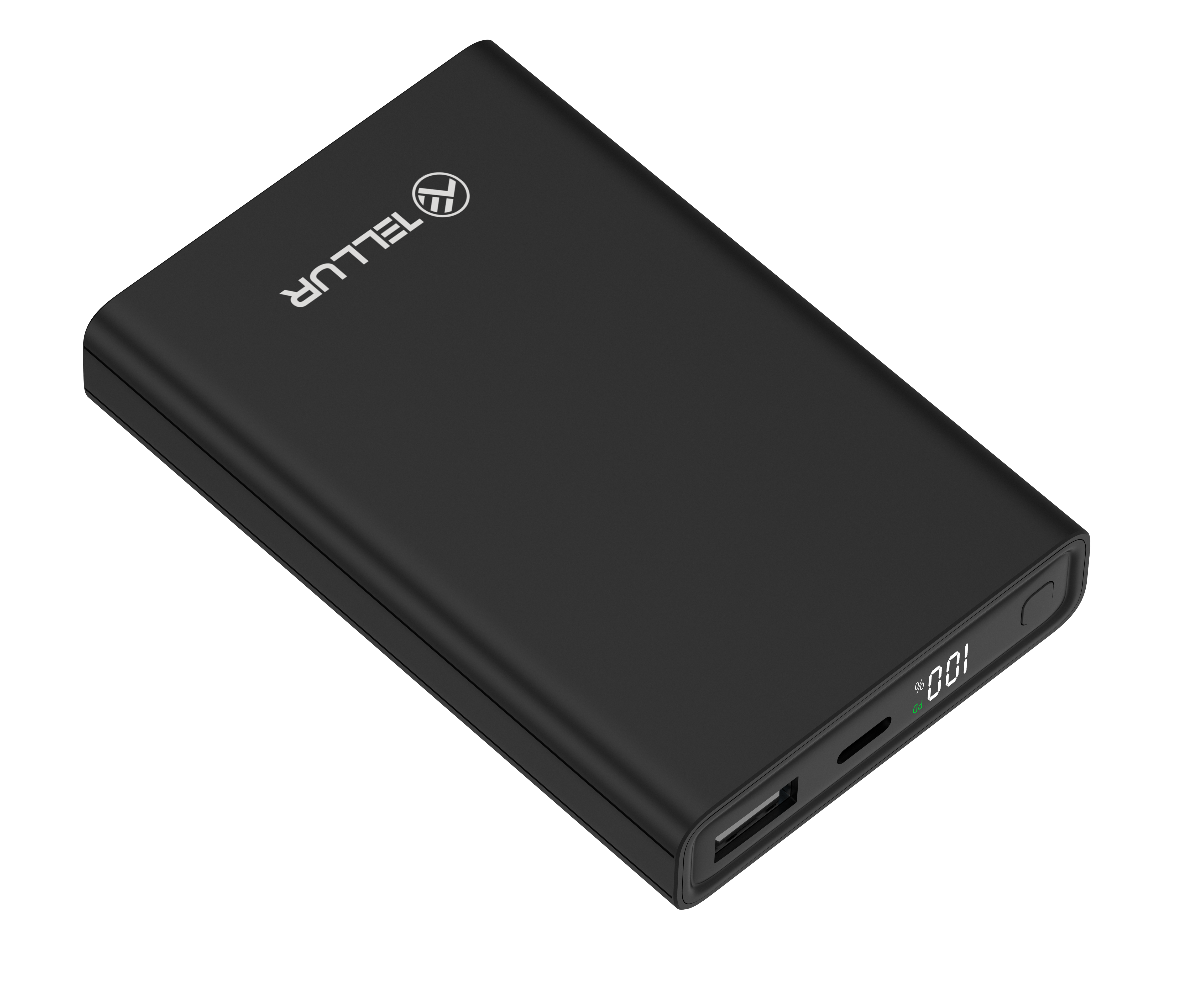 TELLUR POWER BANK PD701 Compact Pro 10000mAh, 2xQC3.0 22.5W + PD 20W LCD Display CRNI-1