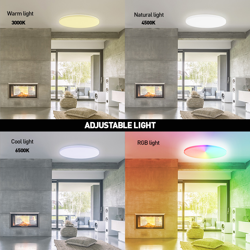 Lampa TELLUR SMART WIFI CEILING LIGHT RGB 24W OKRUGLA bijela-2