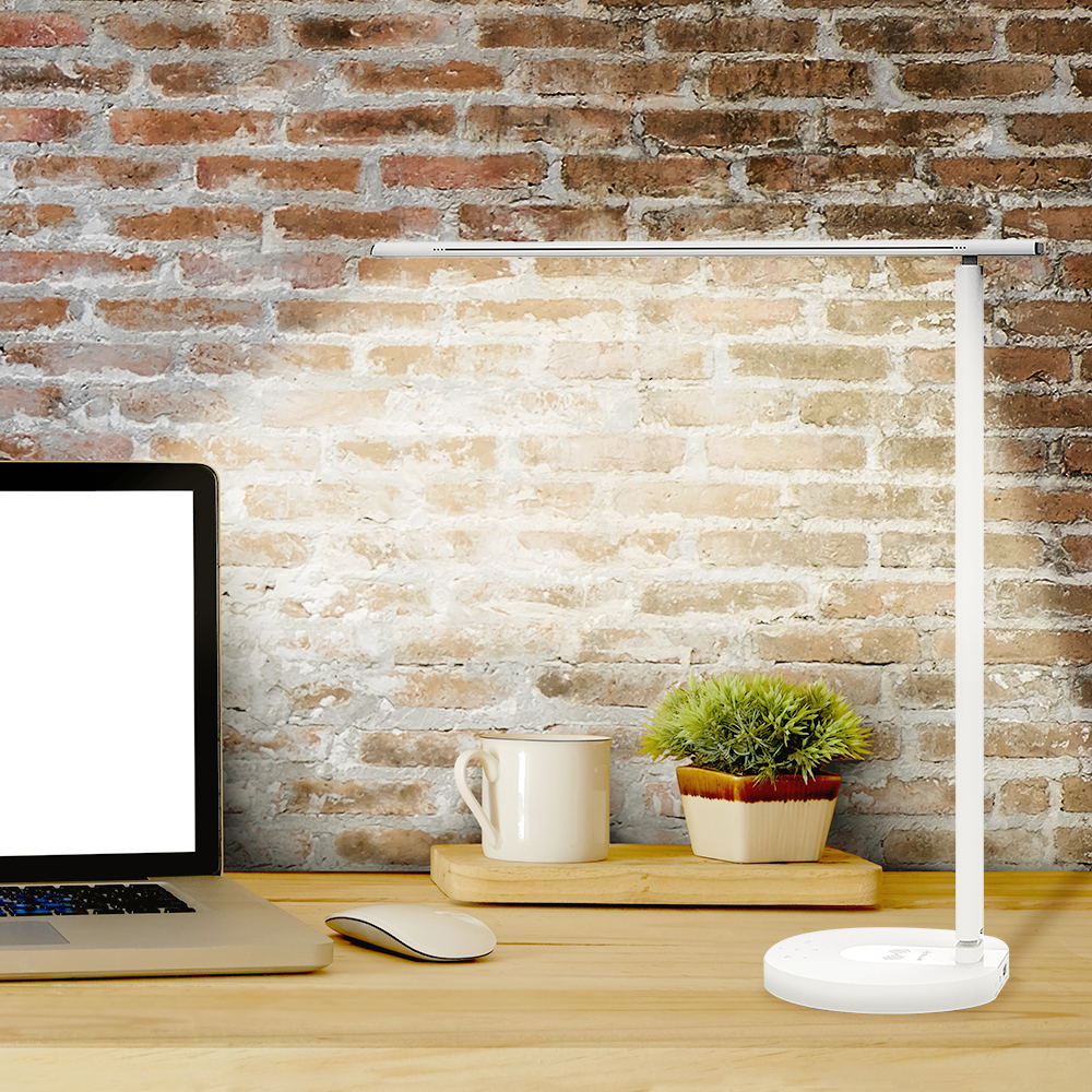 Lampa TELLUR SMART WIFI DESK LAMP 12W bijela, WARM, QI 10W, USB 10W-3