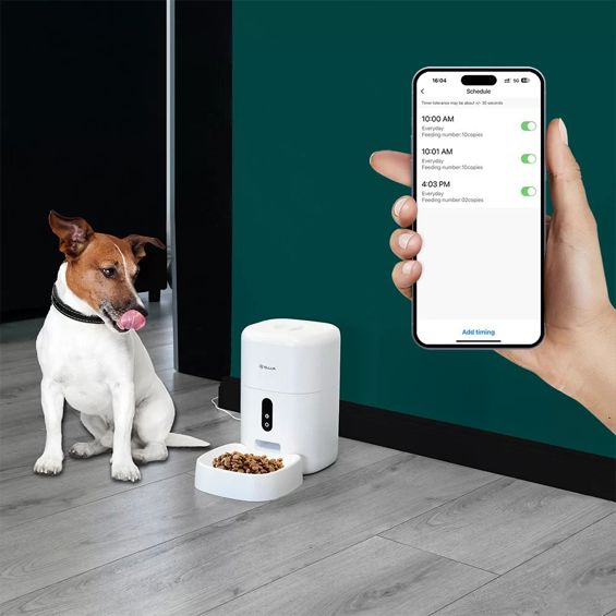 Automatski hranilica za kućne ljubimce TELLUR SMART WIFI PET FEEDER, ULTRA HD kamera, 4L bijeli-10