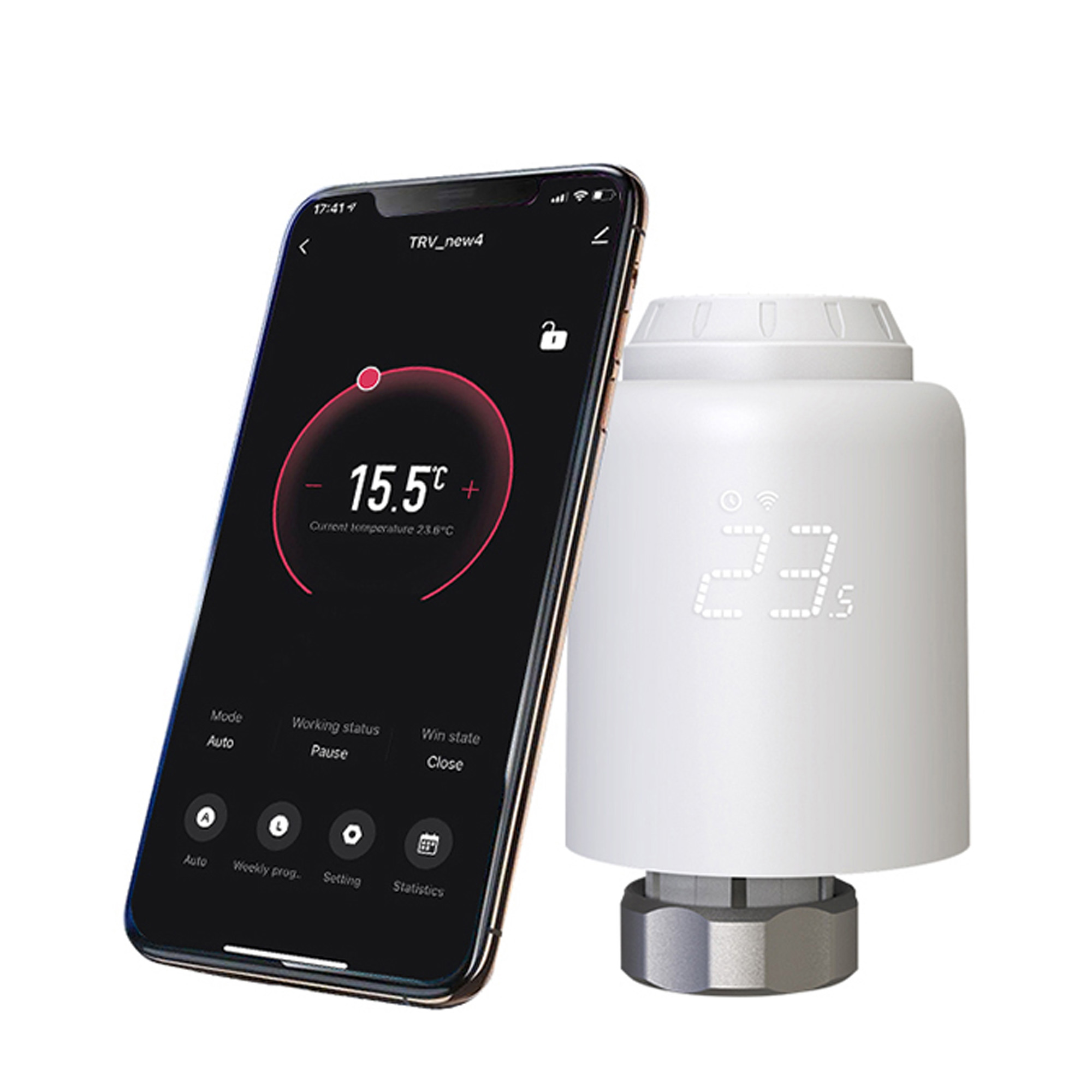Termostat TELLUR SMART WIFI THERMOSTATIC RADIATOR VALVE RVSH1 LED bijeli-6