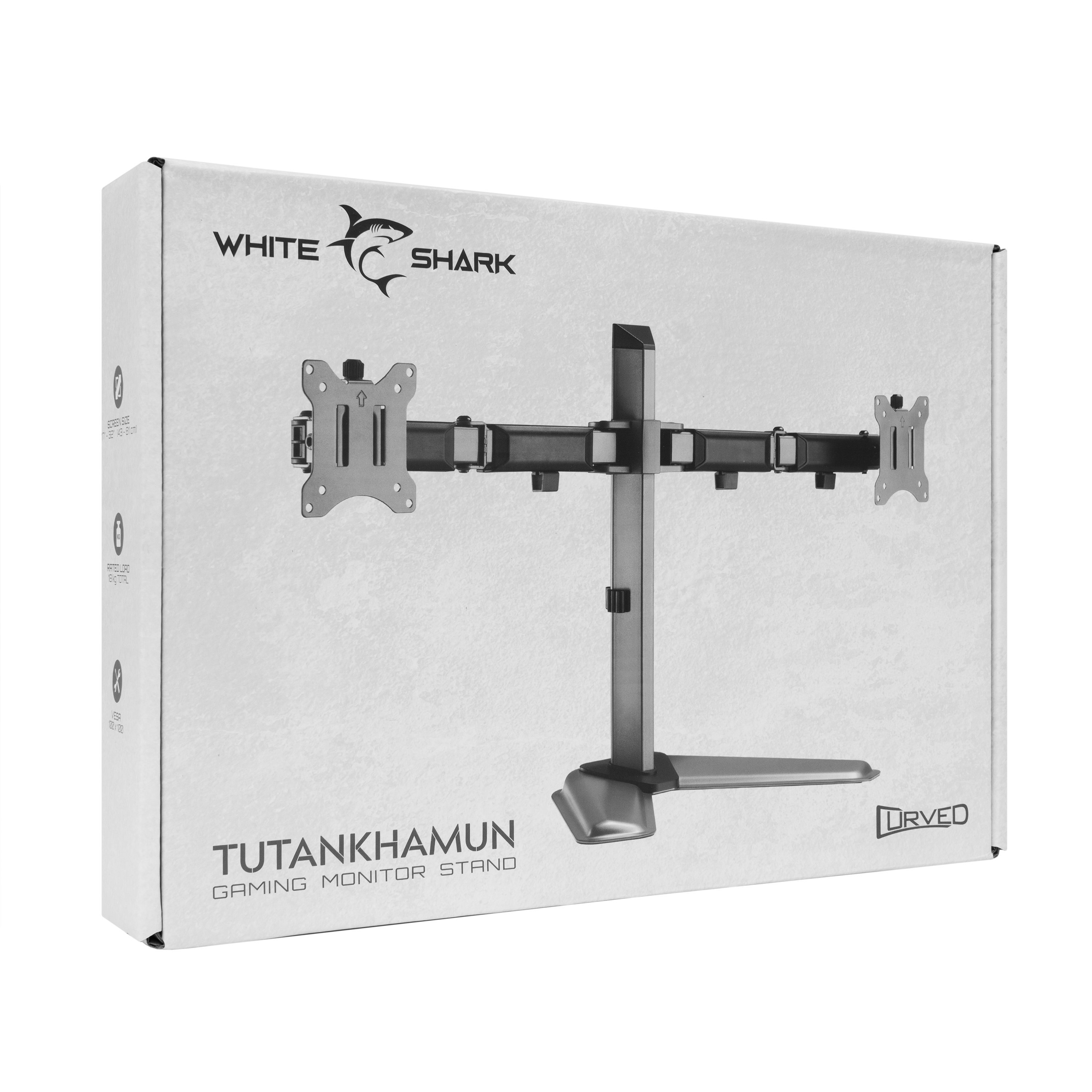 Stalak za monitor WHITE SHARK GMS-3206 TUTANKHAMUN / 2 Monitora-6