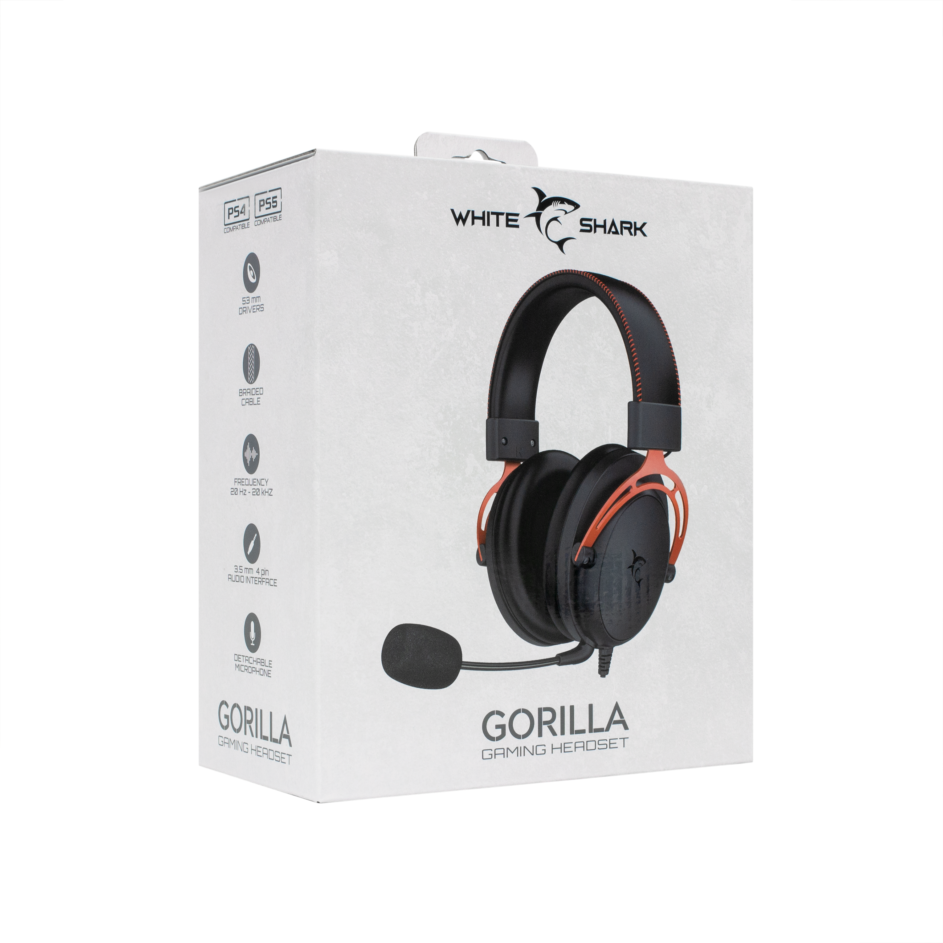 Gaming slušalice WHITE SHARK GH-2341 GORILLA (s mikrofonom) crno/crvene-13