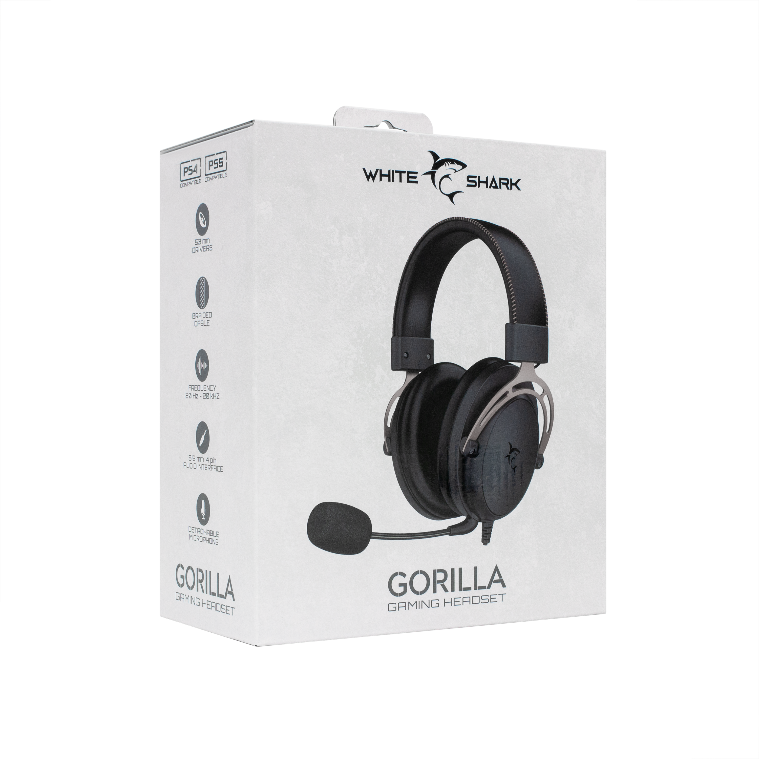 Gaming slušalice WHITE SHARK GH-2341 GORILLA (s mikrofonom) crno/sive-7