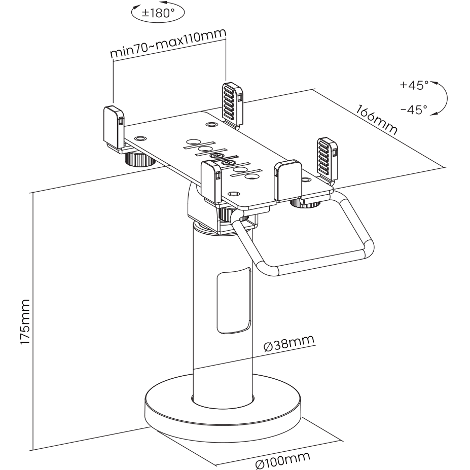 Stalak za POS terminal SBOX PTM-05 univerzalni-4