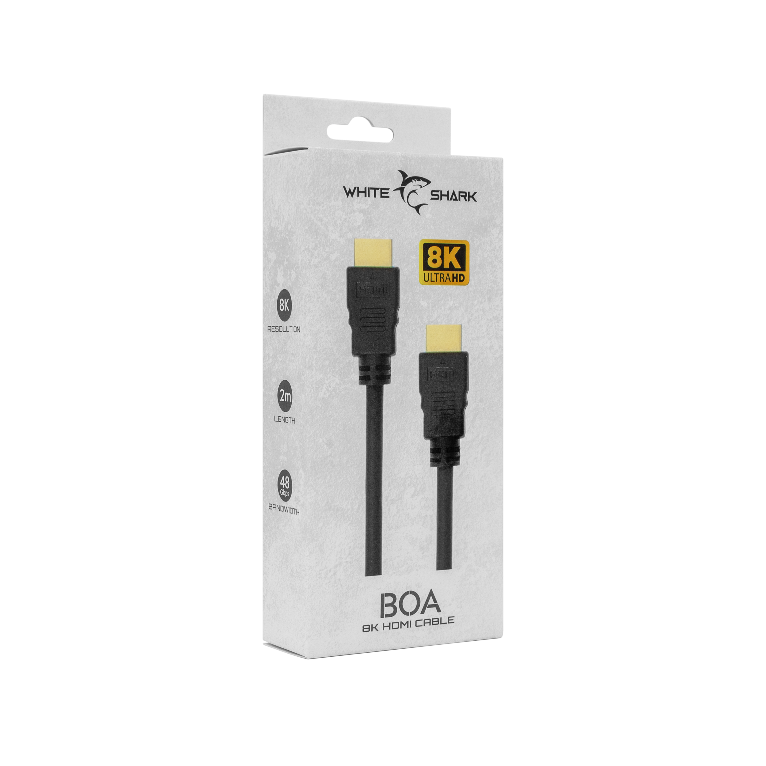 Kabel WHITE SHARK BOA HDMI-HDMI 2.1 M/M 2M 8K@60Hz-3