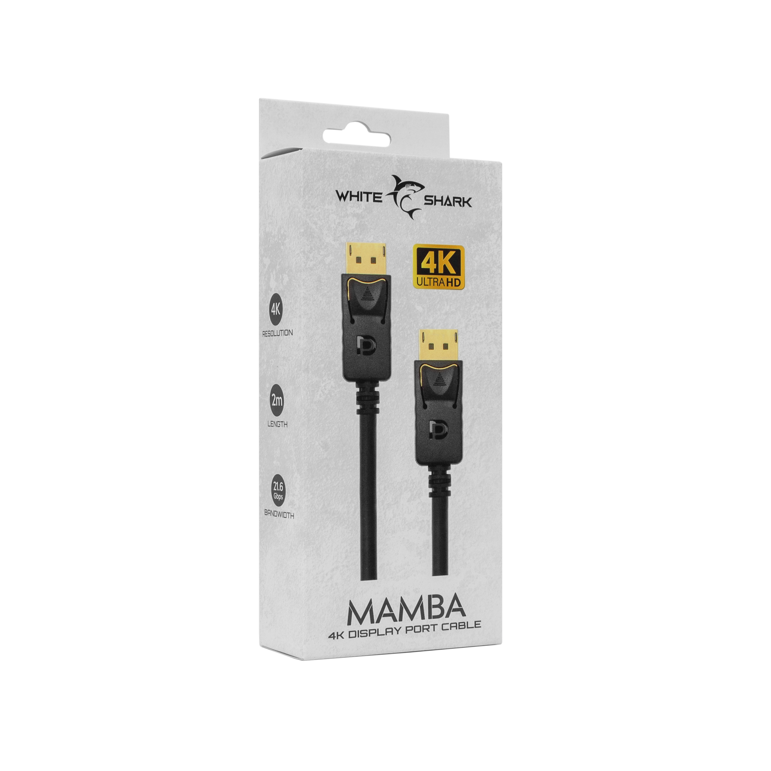 Kabel WHITE SHARK MAMBA DP-DP M/M 2M 4K@60Hz-2