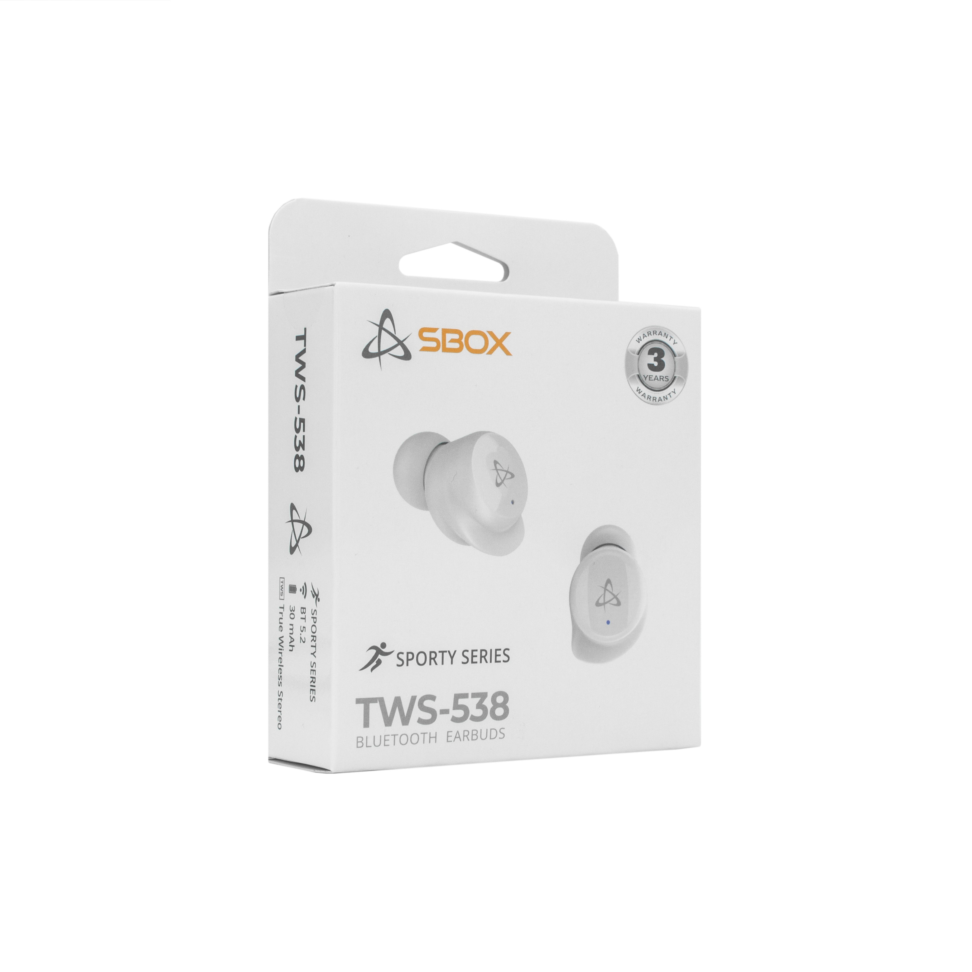Slušalice SBOX EB-TWS538 (Bluetooth 5.2, in-ear, do 3 h baterije, USB-C, bijele)-4